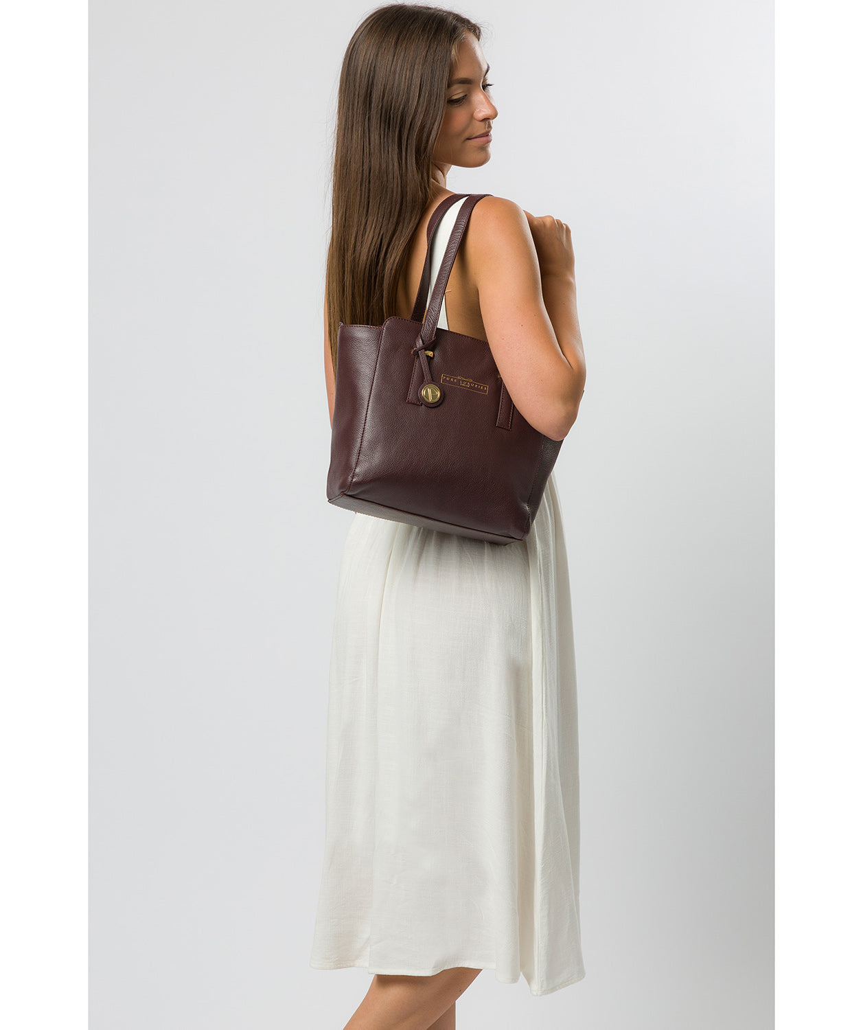 'Blakeley' Plum Leather Handbag image 2