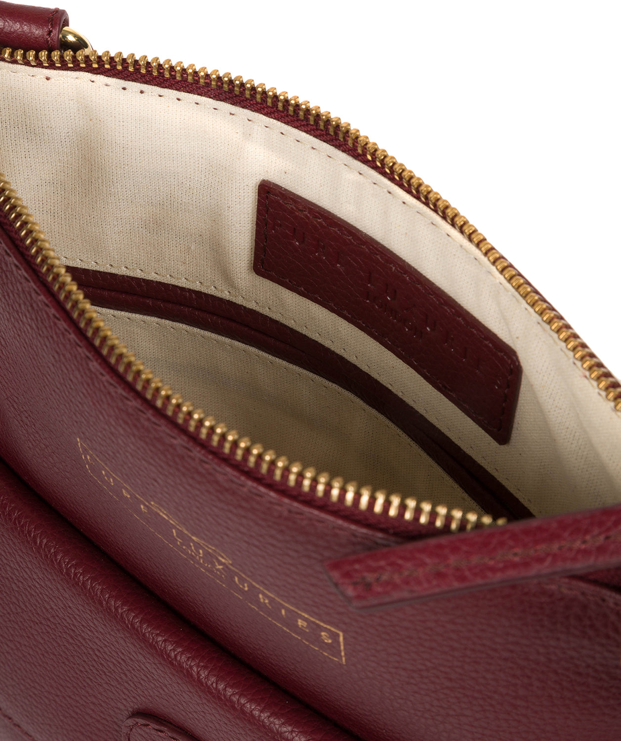 'Kenley' Deep Red Leather Cross Body Bag