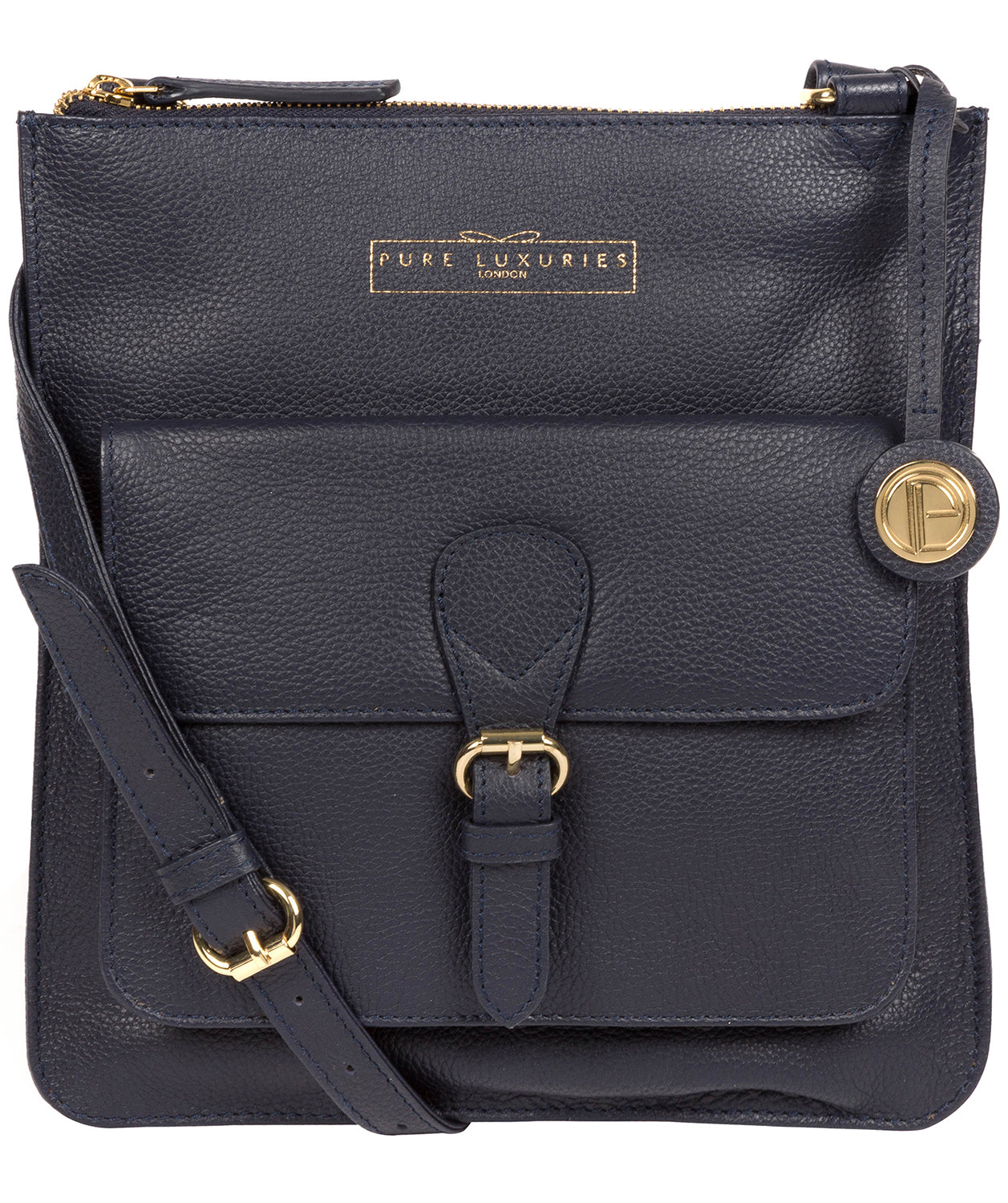 'Kenley' Navy Leather Cross Body Bag image 1