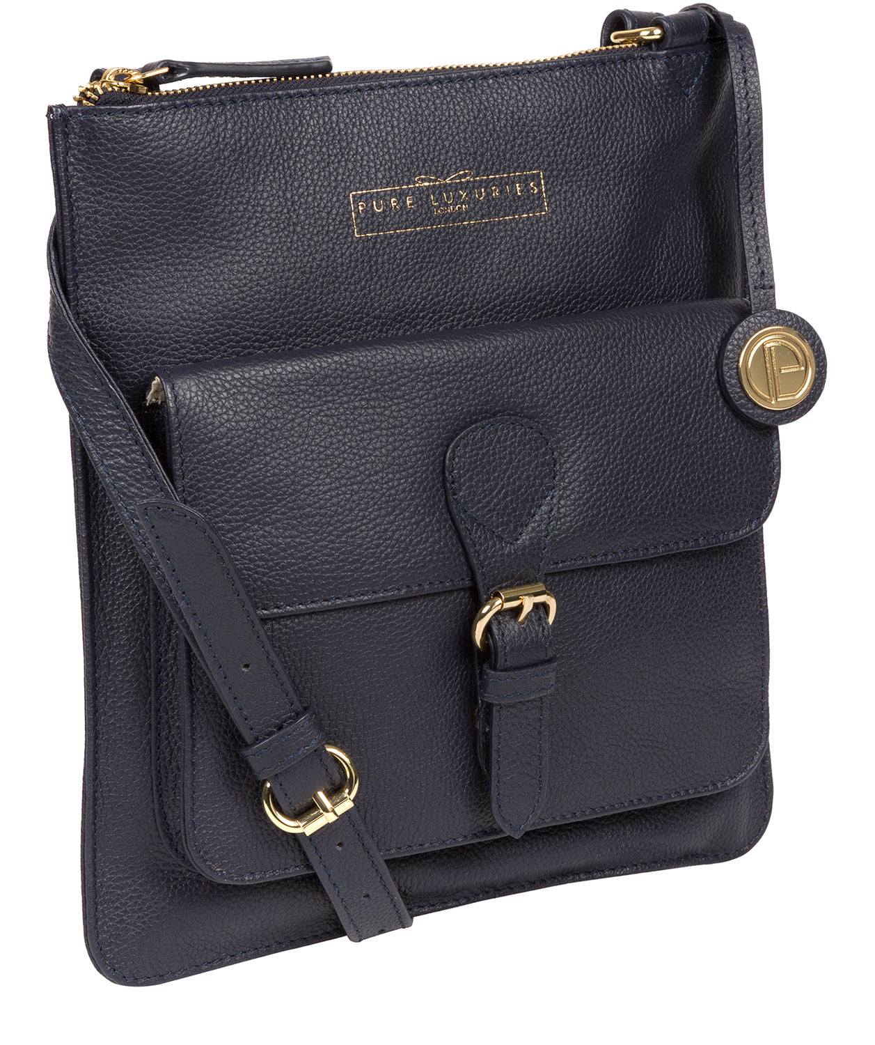 'Kenley' Navy Leather Cross Body Bag image 5