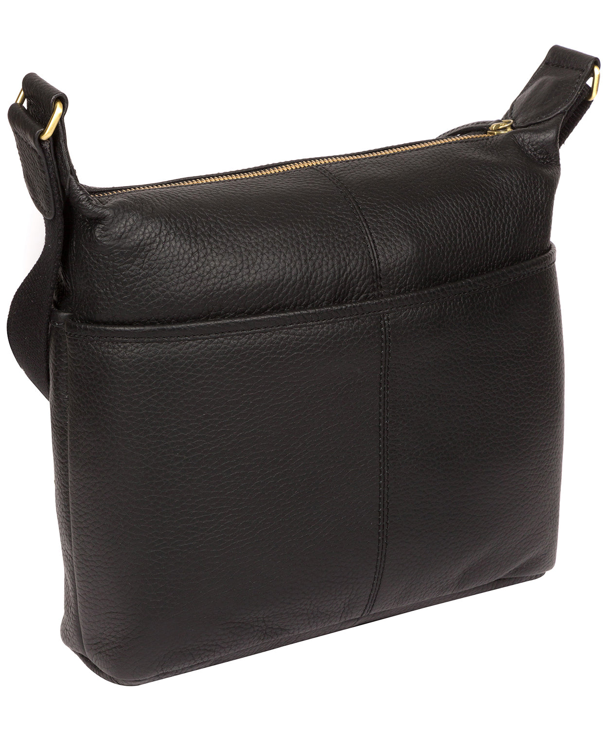 'Hove' Black & Gold Leather Shoulder Bag image 3