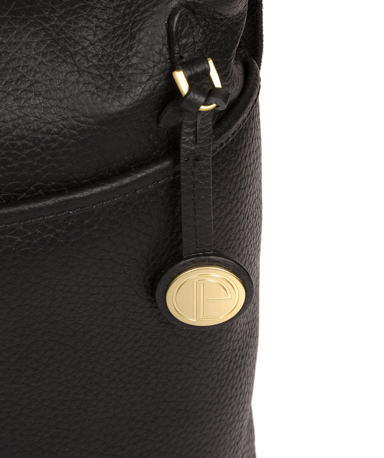 'Hove' Black & Gold Leather Shoulder Bag image 6