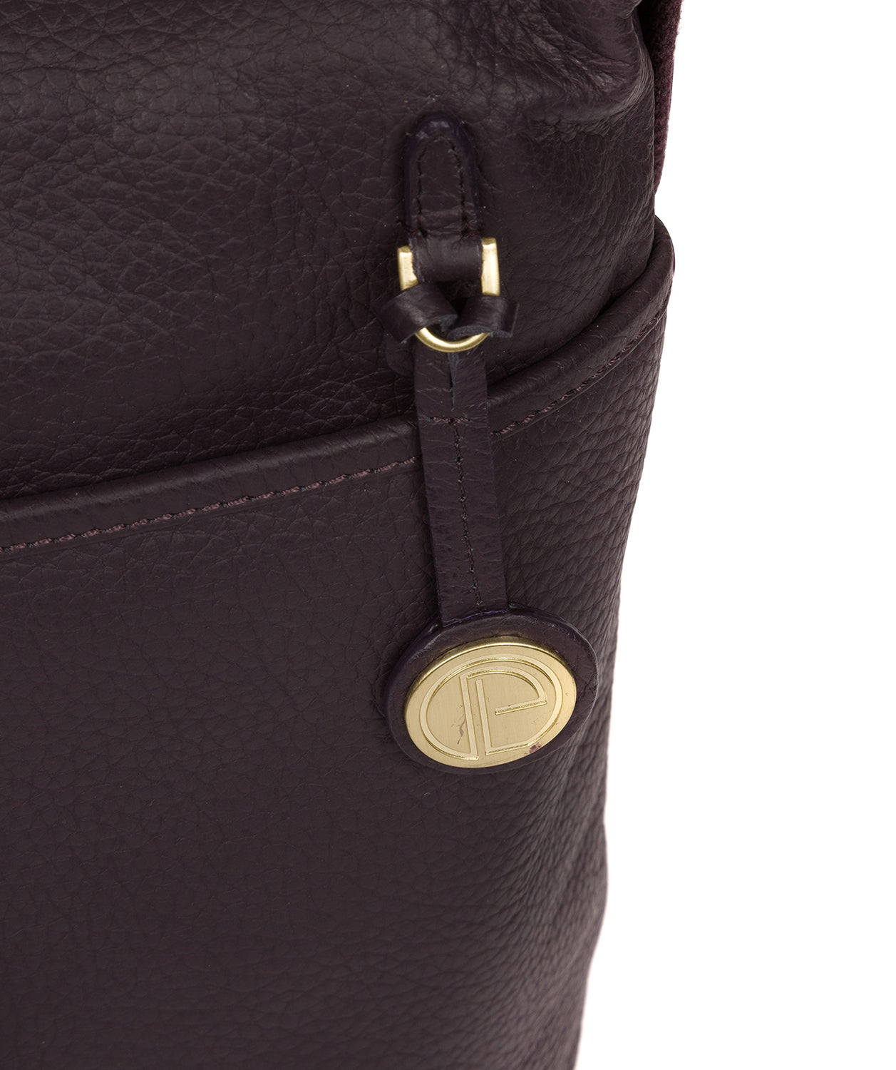 'Hove' Plum Leather Shoulder Bag image 6