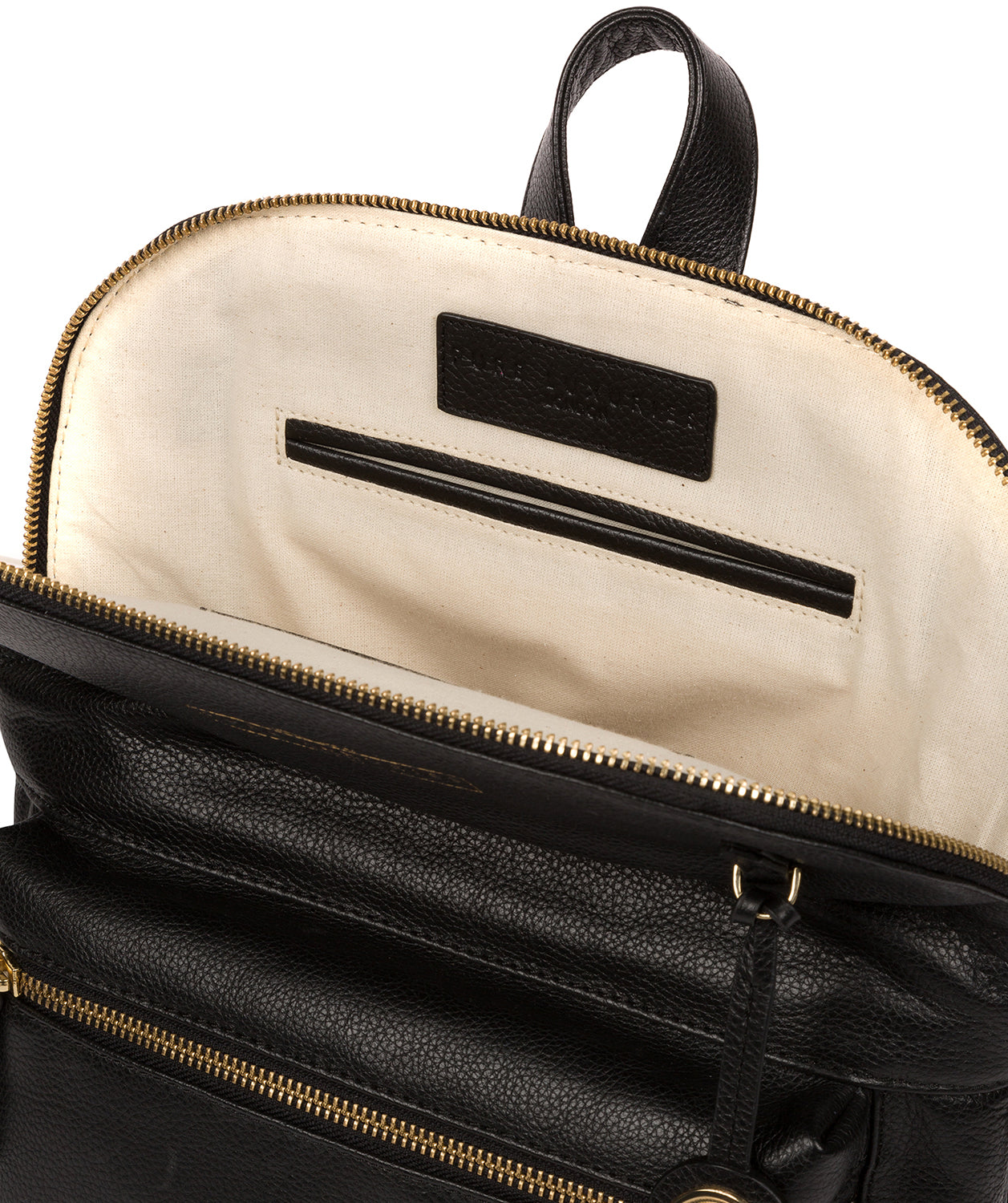 'Kinsely' Black Leather Backpack Pure Luxuries London
