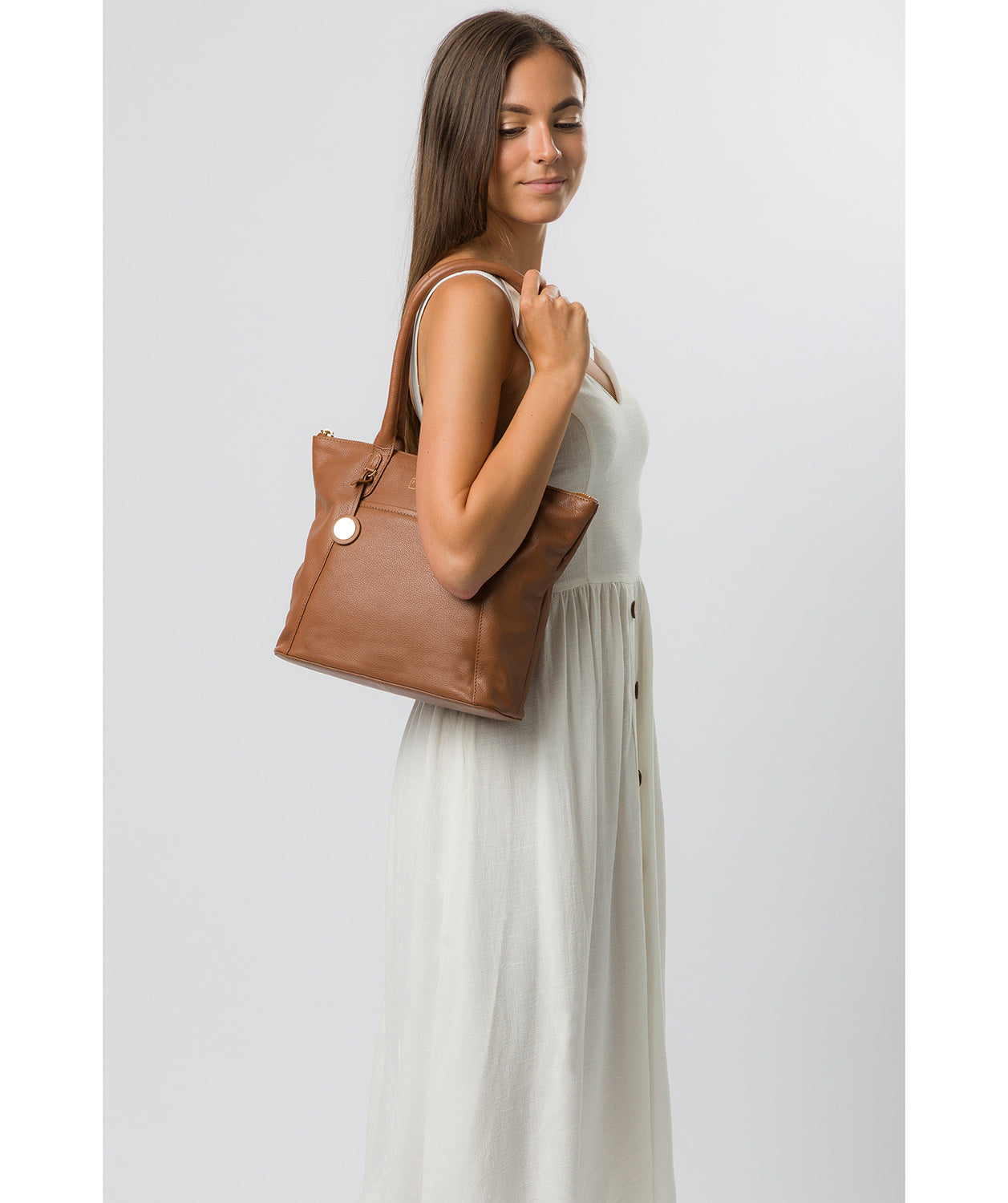 'Atherton' Tan Leather Tote Bag image 2