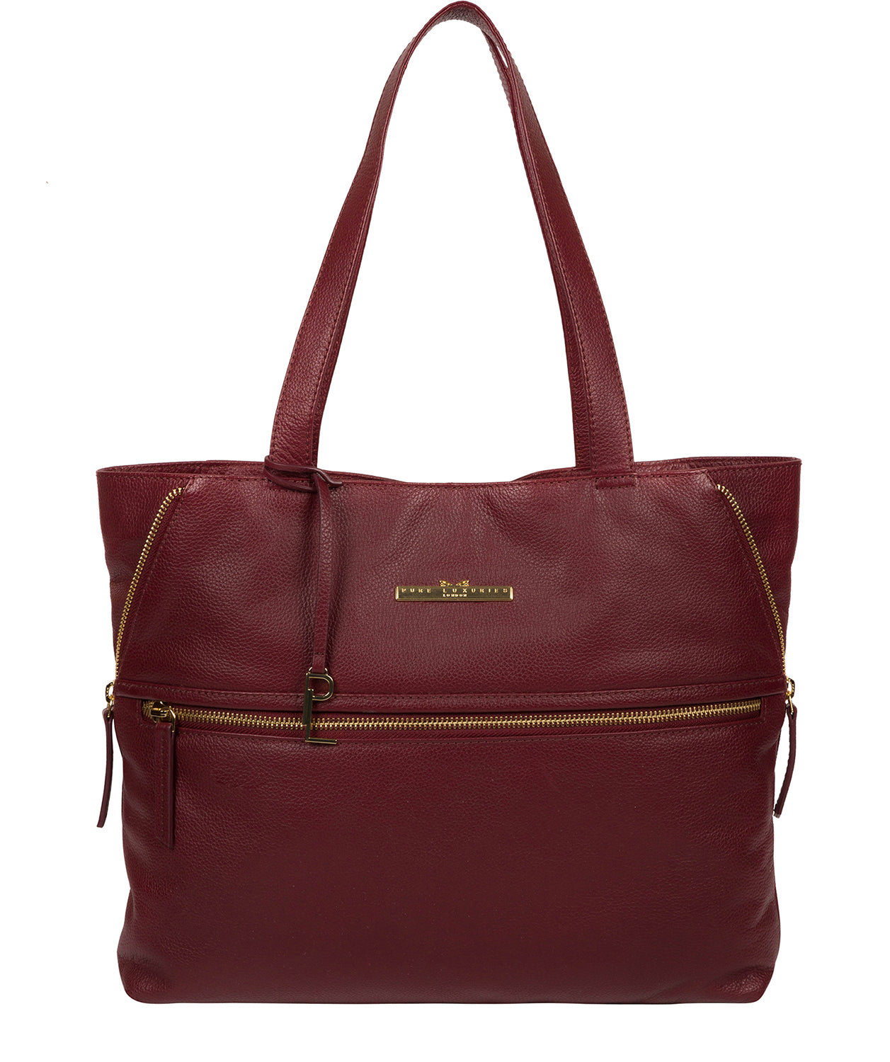 'Selsey' Deep Red Leather Tote Bag image 1