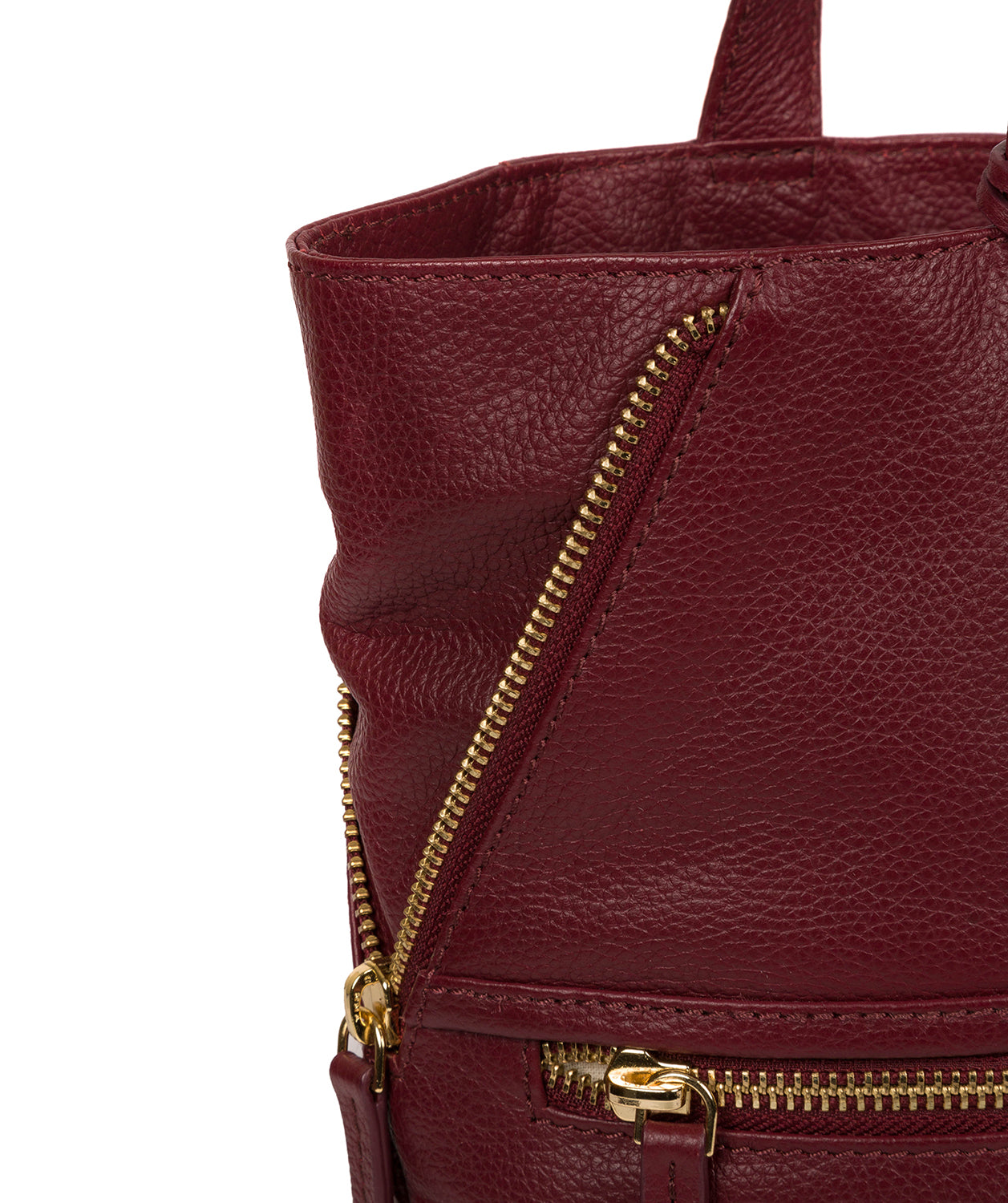 'Selsey' Deep Red Leather Tote Bag Pure Luxuries London