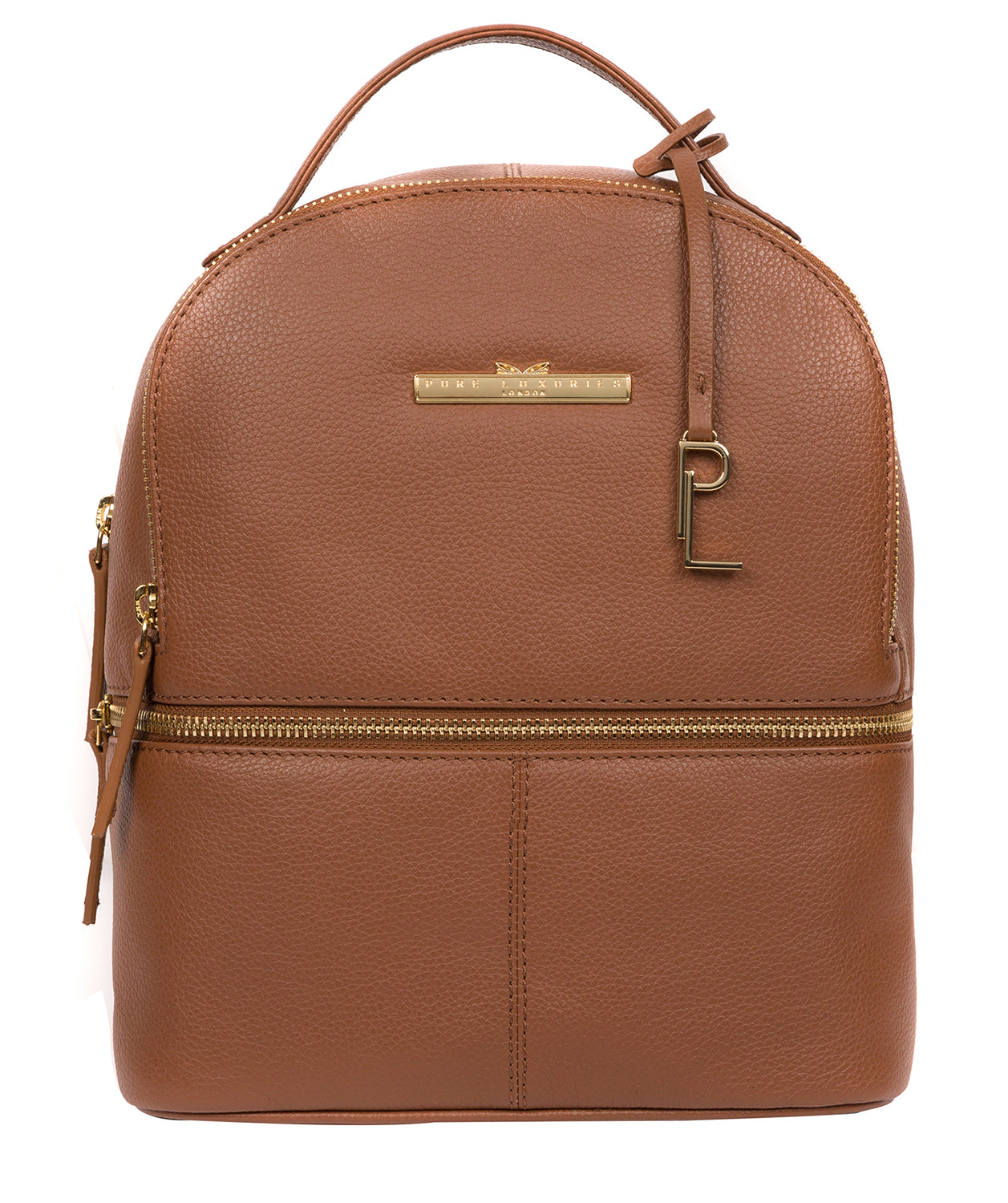 'Hayes' Tan Leather Backpack Pure Luxuries London