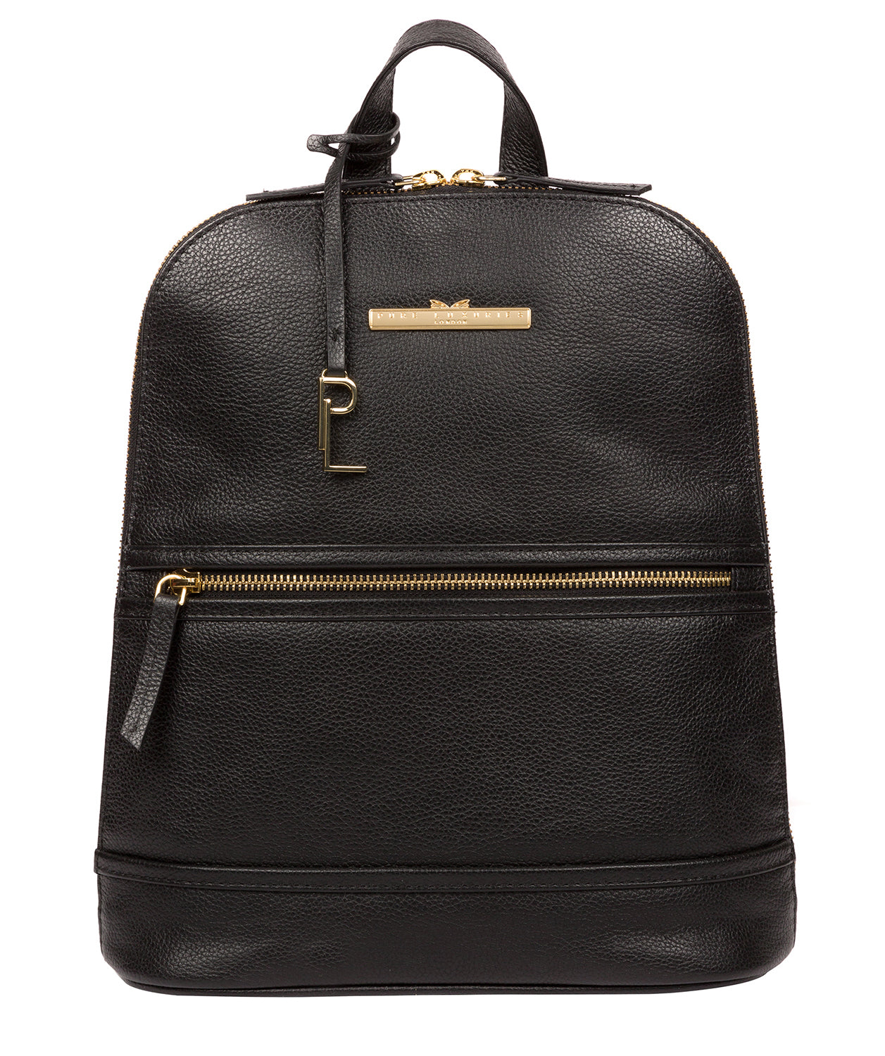 'Elland' Black Leather Backpack Pure Luxuries London