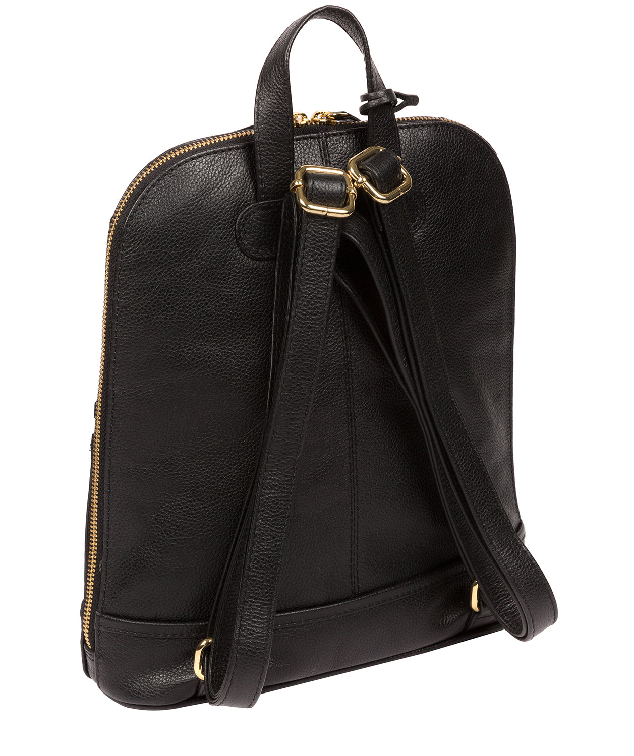'Elland' Black Leather Backpack Pure Luxuries London