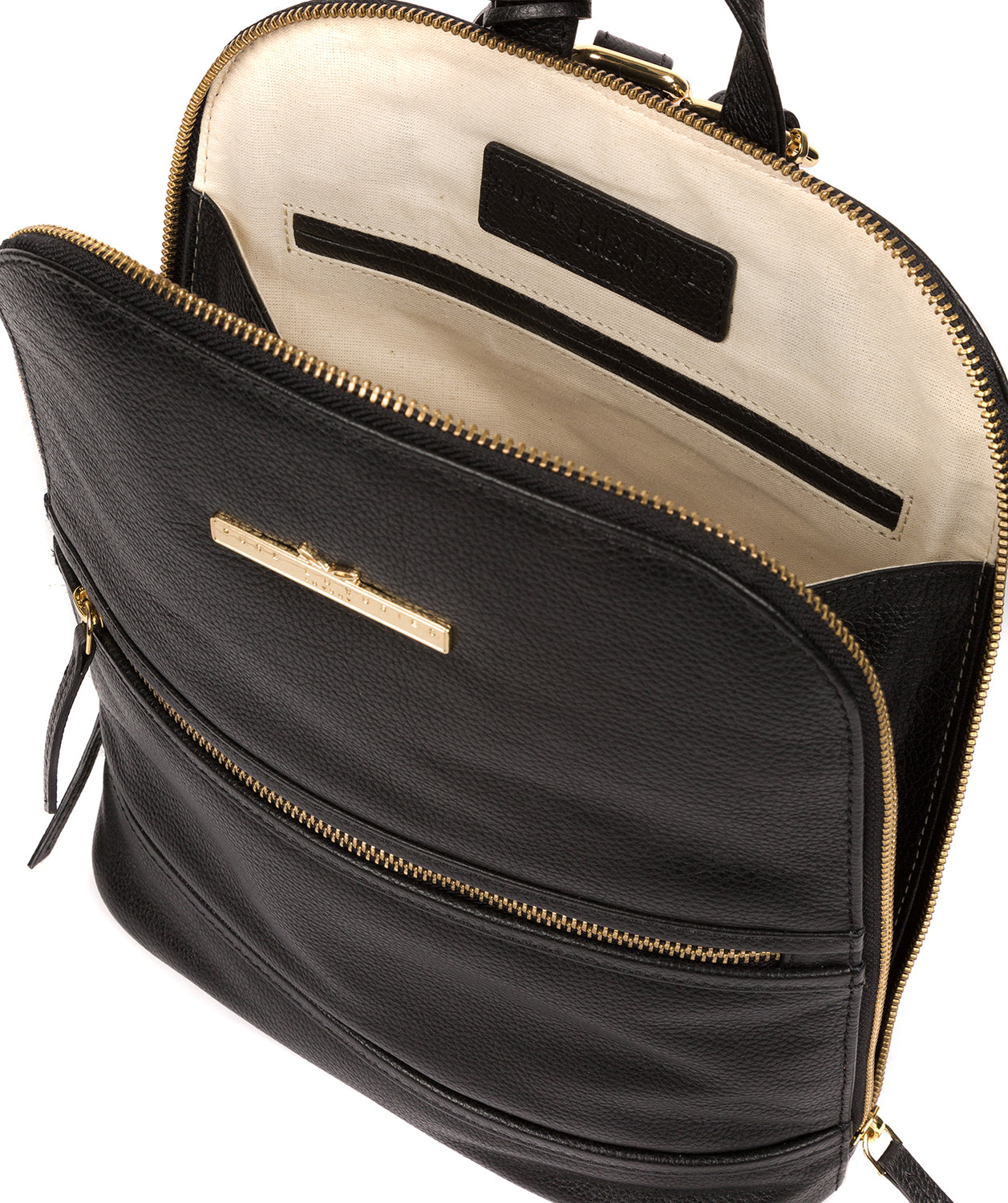 'Elland' Black Leather Backpack Pure Luxuries London