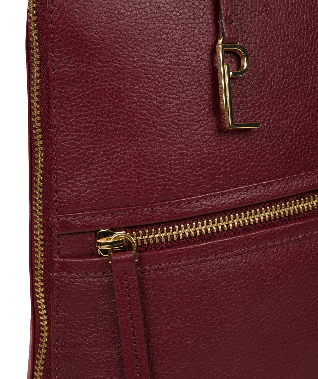 'Elland' Deep Red Leather Backpack image 8