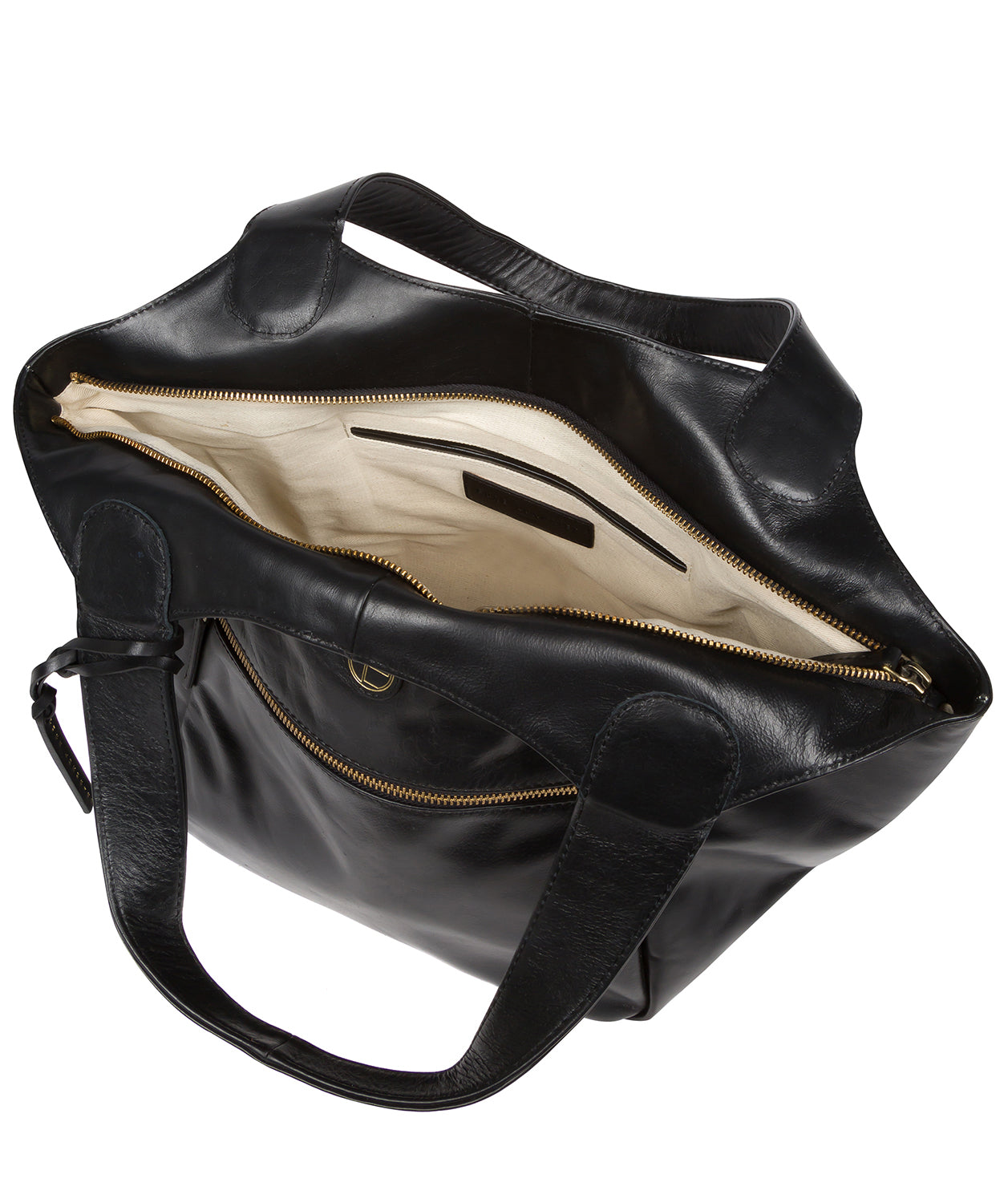 'Loxford' Vintage Black Leather Tote Bag