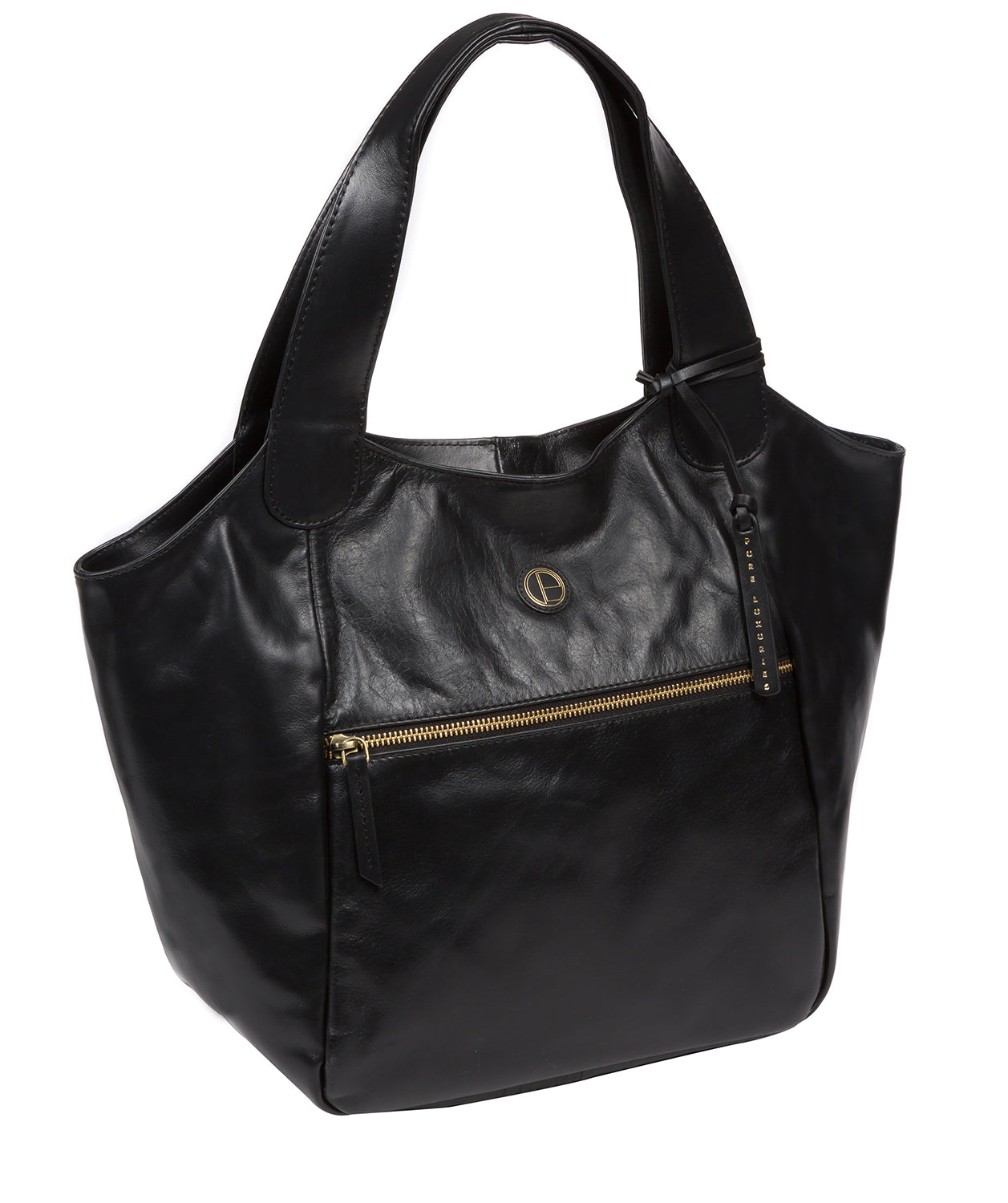 'Loxford' Vintage Black Leather Tote Bag