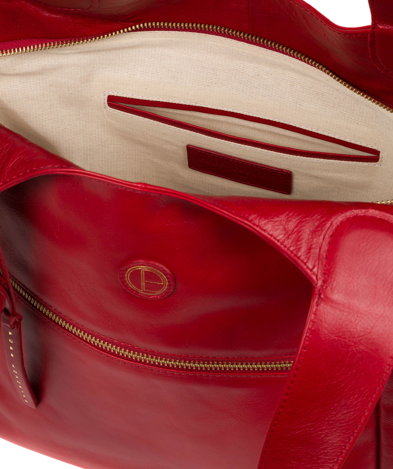 'Loxford' Vintage Red Leather Tote Bag