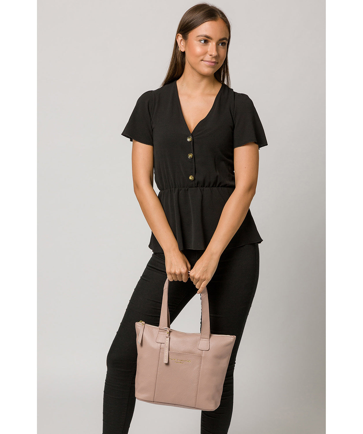 'Dem' Blush Pink Leather Handbag image 2