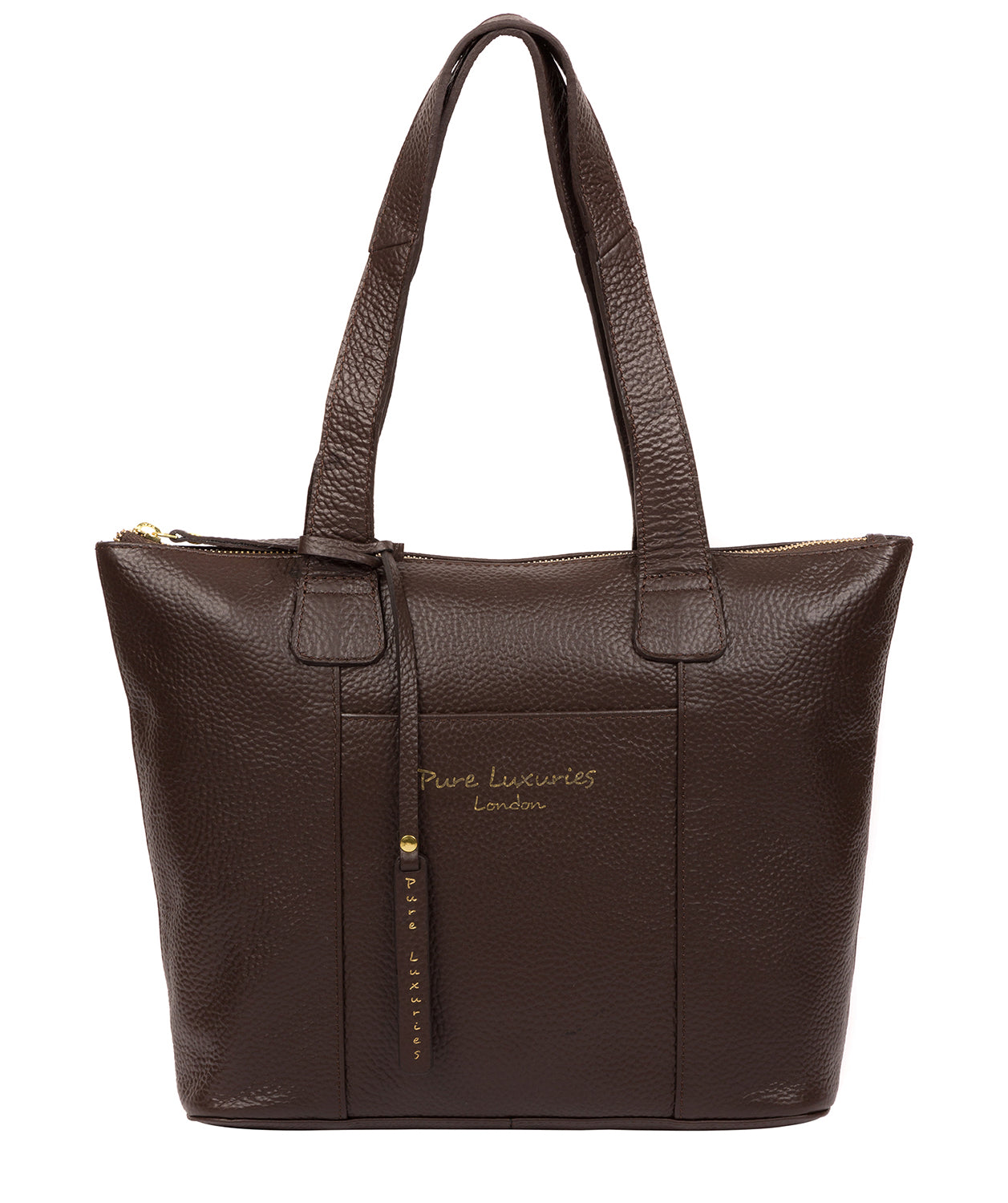 'Dem' Chocolate Leather Handbag Pure Luxuries London