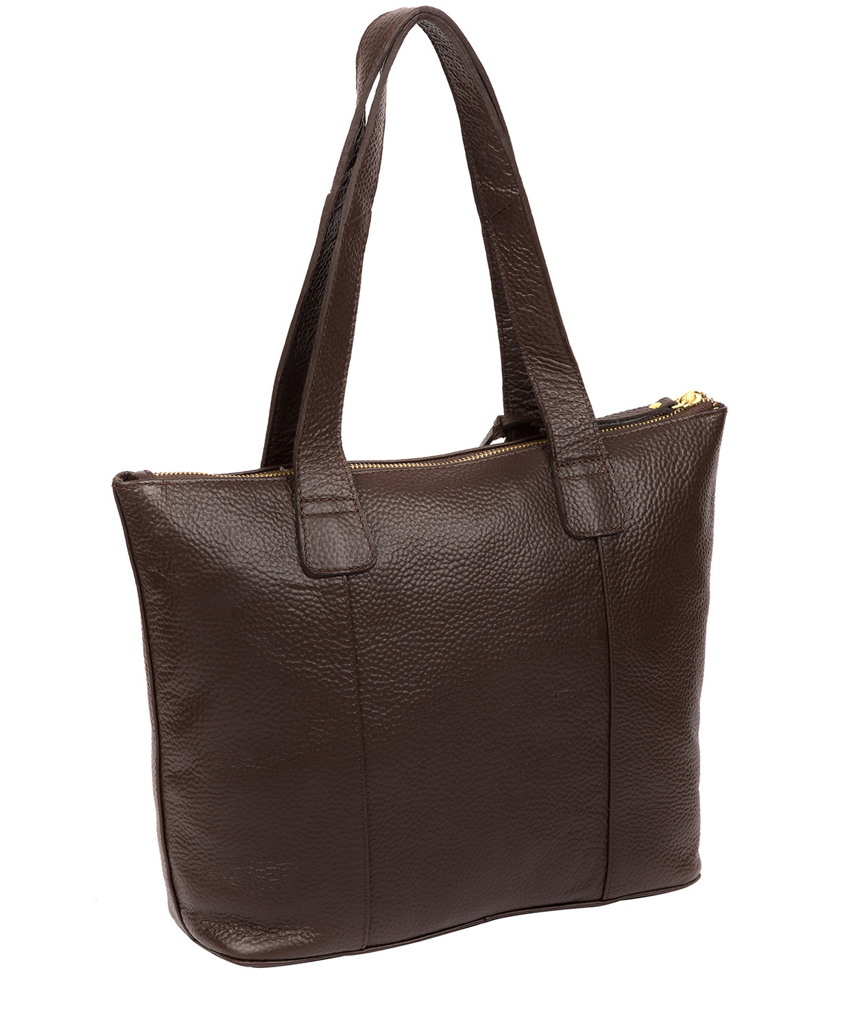 'Dem' Chocolate Leather Handbag Pure Luxuries London