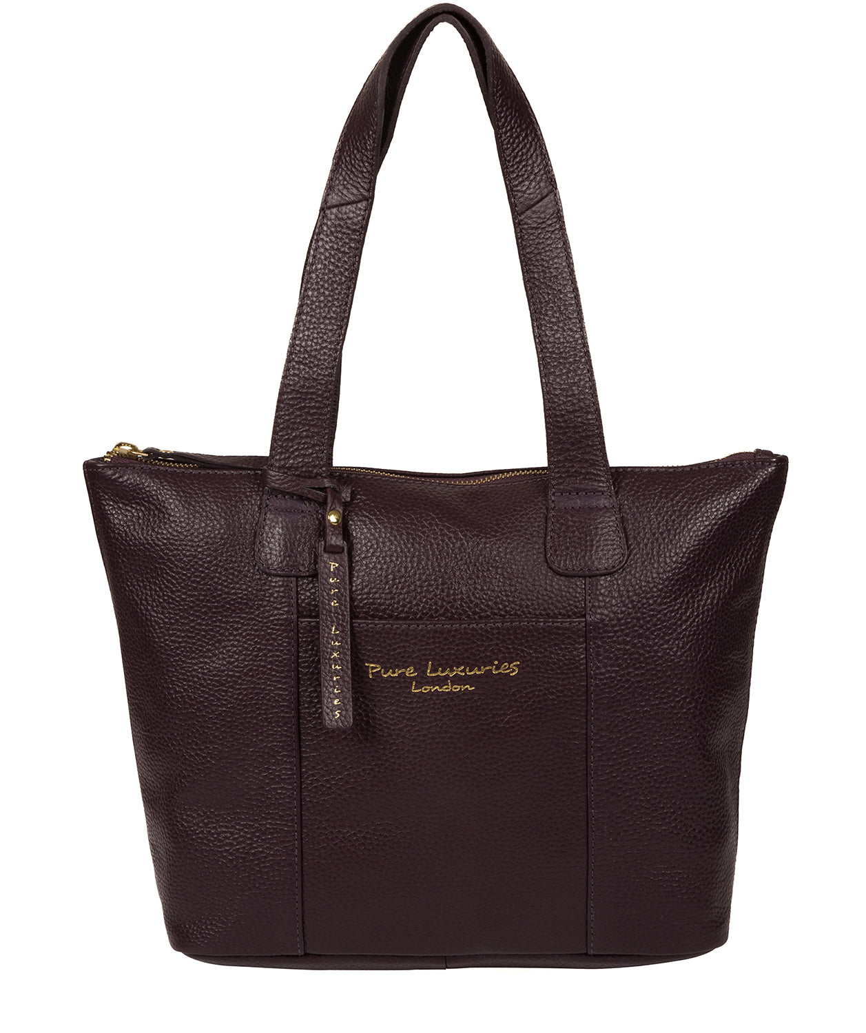 'Dem' Plum Leather Handbag image 1