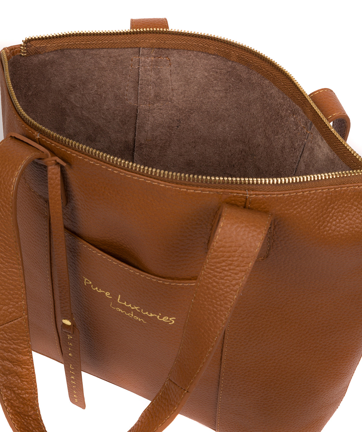 'Dem' Tan Leather Handbag Pure Luxuries London