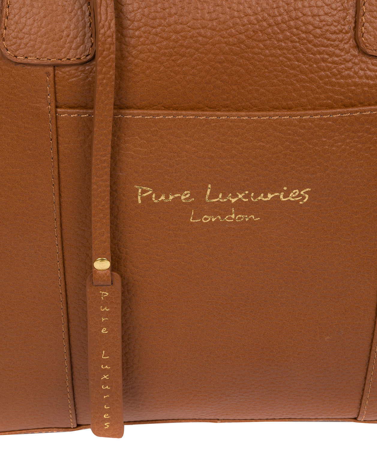 'Dem' Tan Leather Handbag Pure Luxuries London