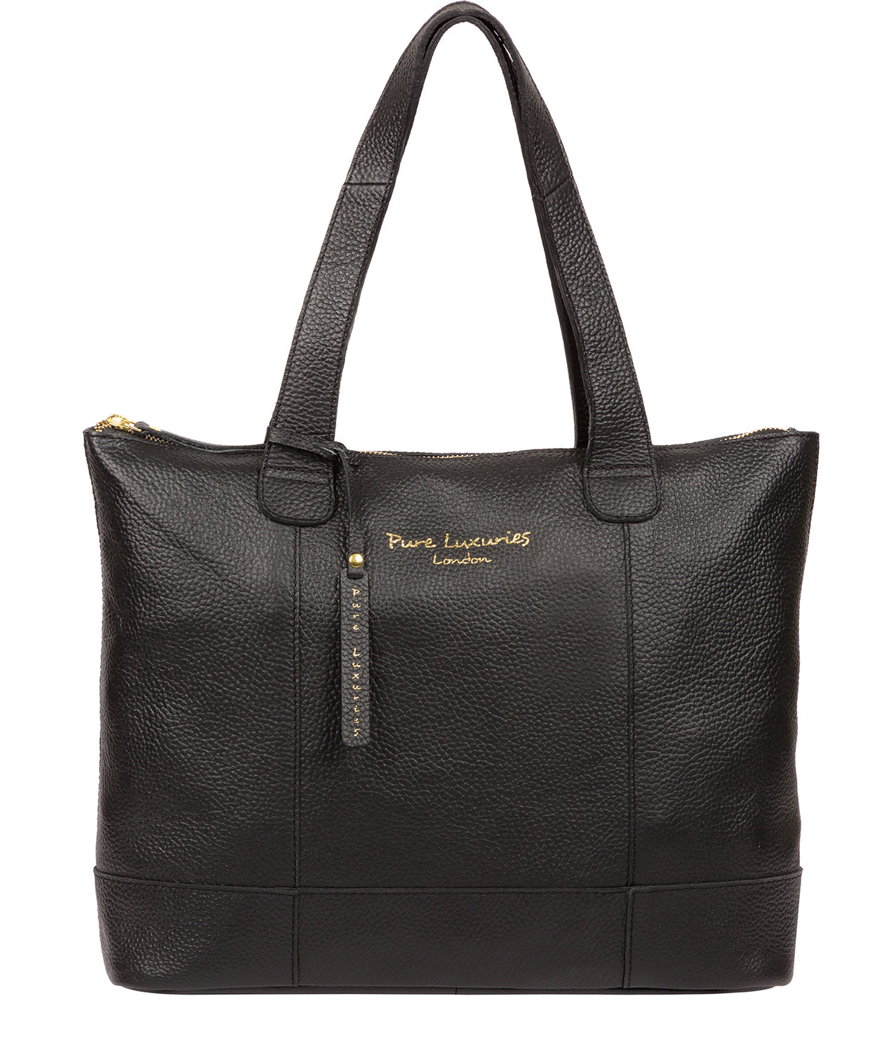 'Sachi' Black Leather Tote Bag image 1