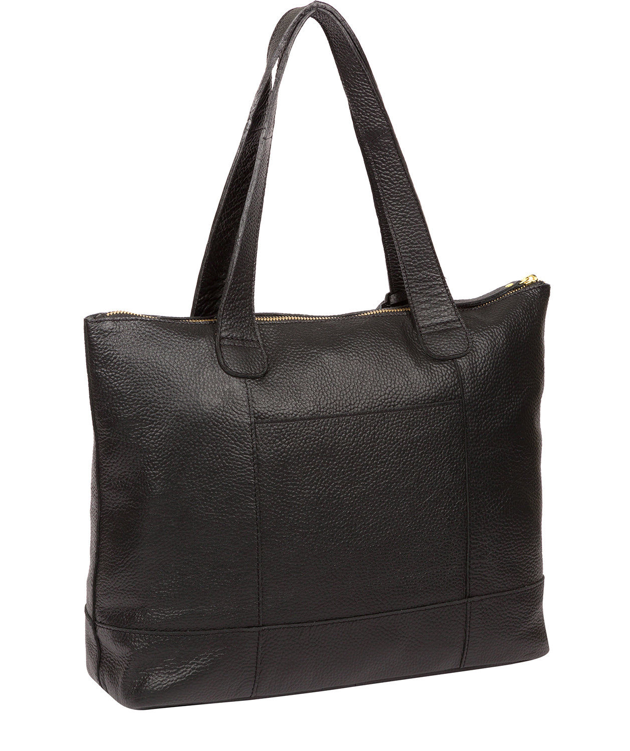 'Sachi' Black Leather Tote Bag image 3
