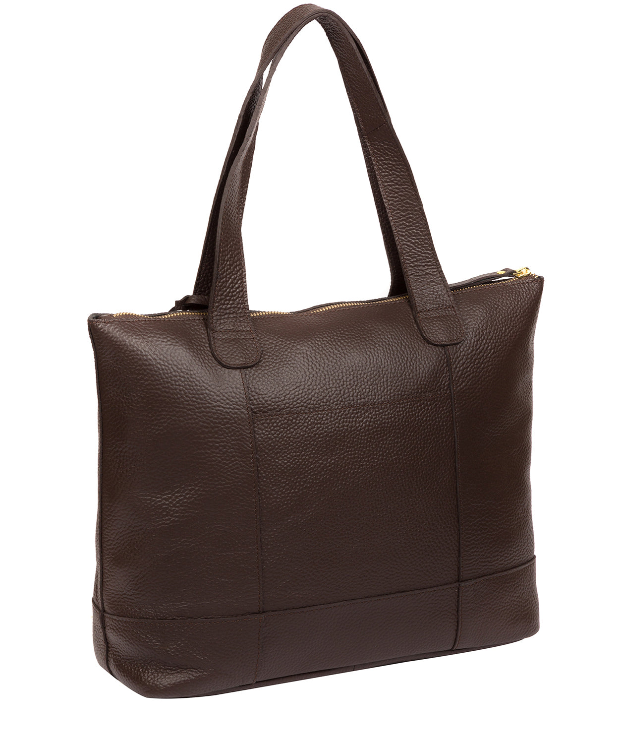 'Sachi' Chocolate Leather Tote Bag image 3