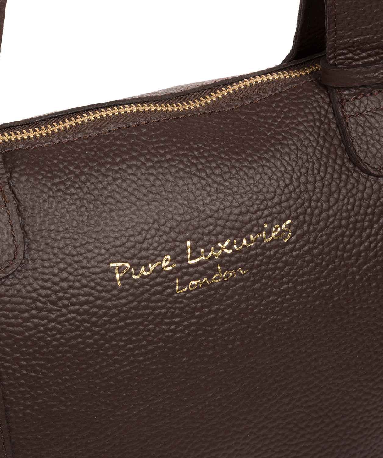 'Sachi' Chocolate Leather Tote Bag image 6