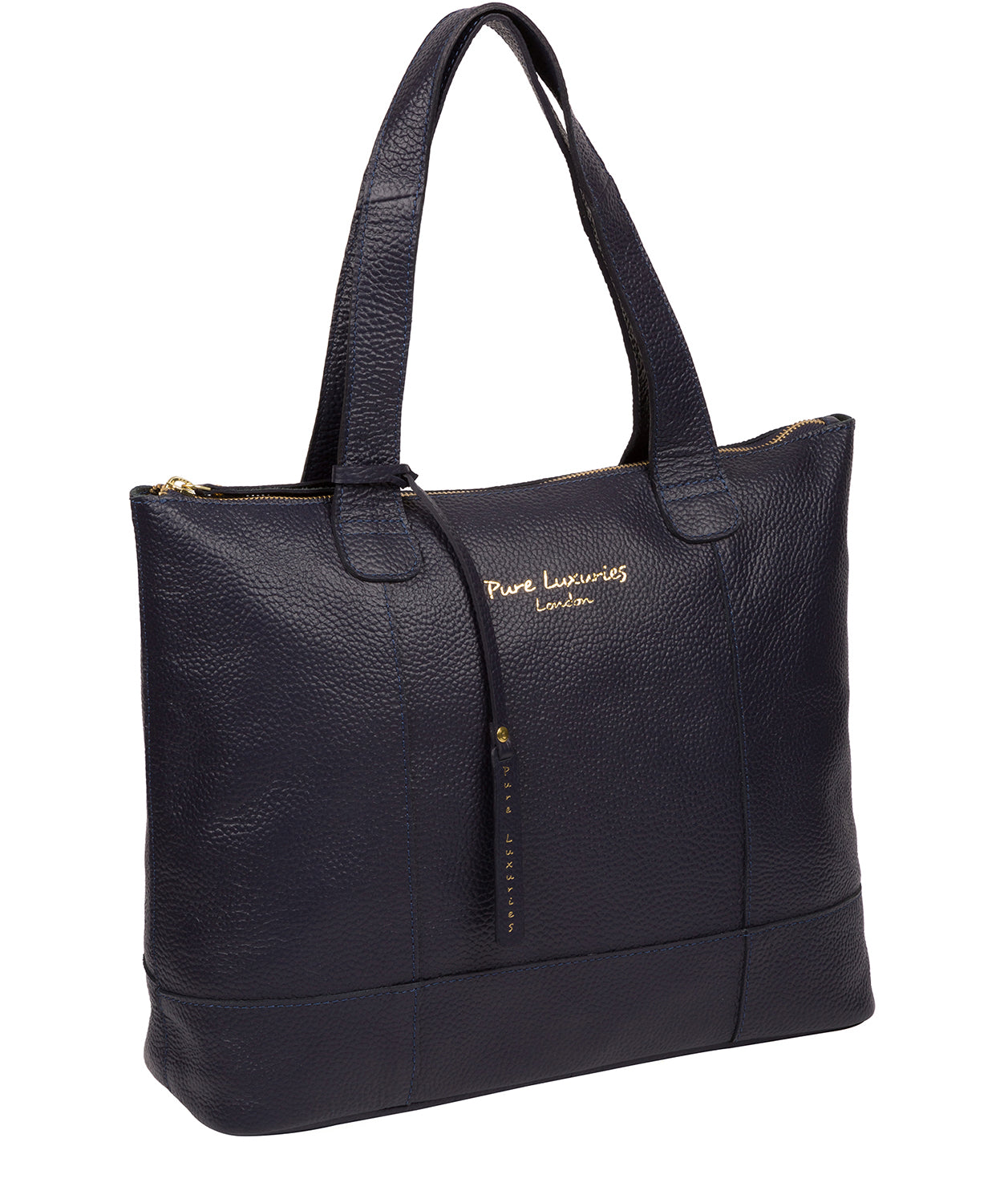 'Sachi' Ink Leather Tote Bag Pure Luxuries London