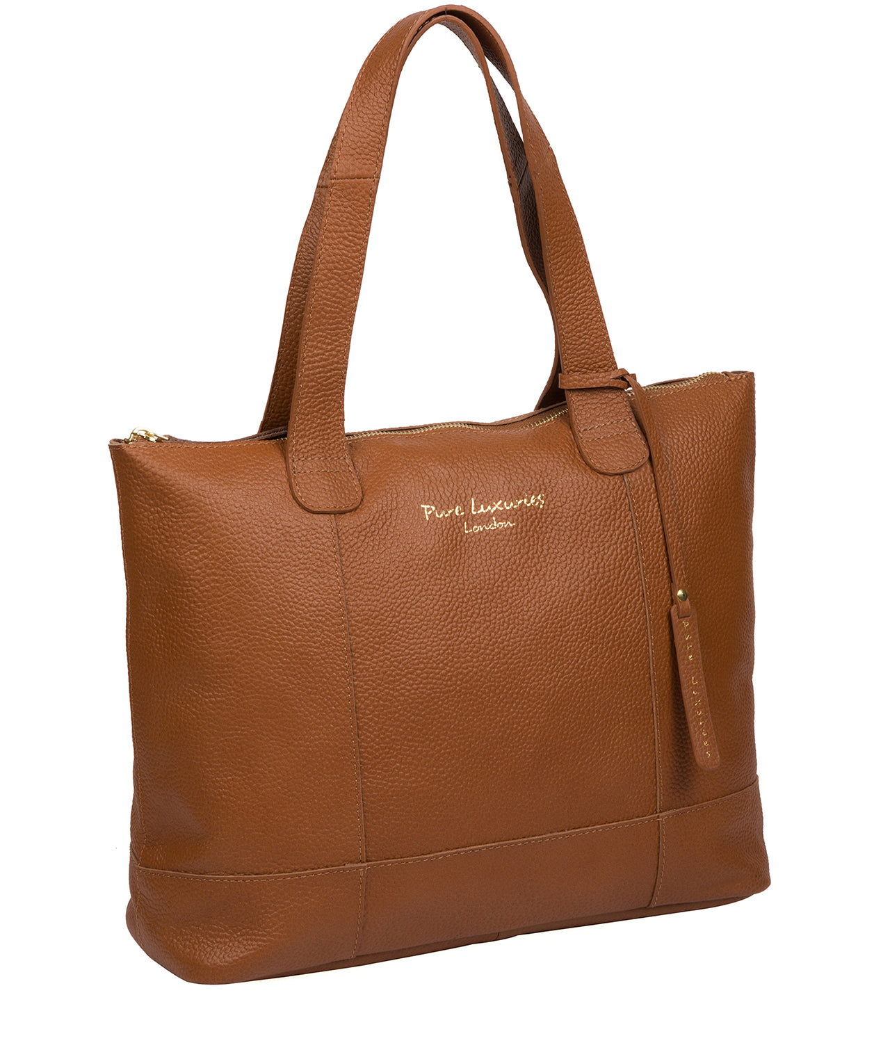 'Sachi' Tan Leather Tote Bag Pure Luxuries London