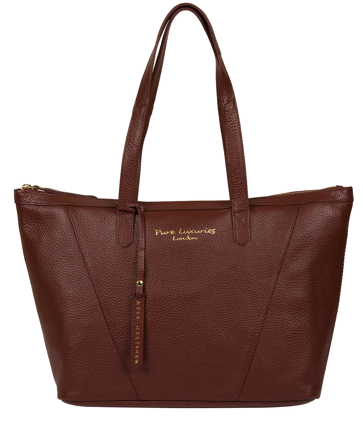 'Kelly' Cognac Leather Tote Bag Pure Luxuries London