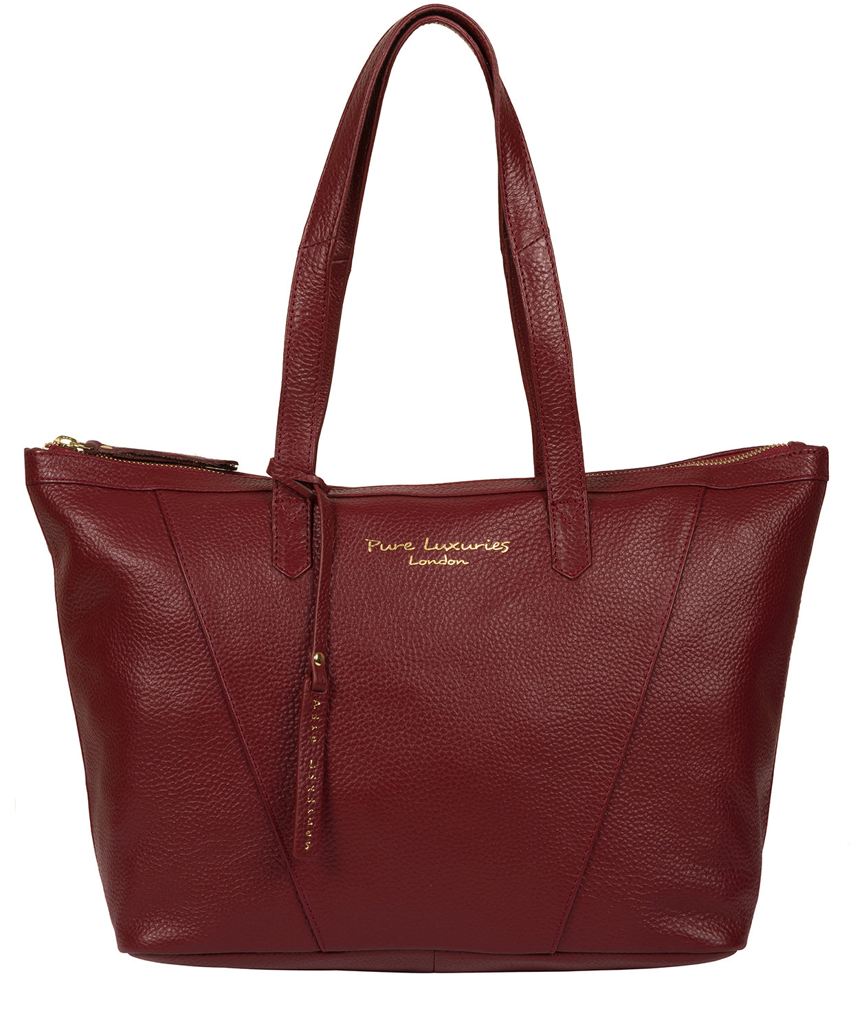 'Kelly' Red Leather Tote Bag Pure Luxuries London