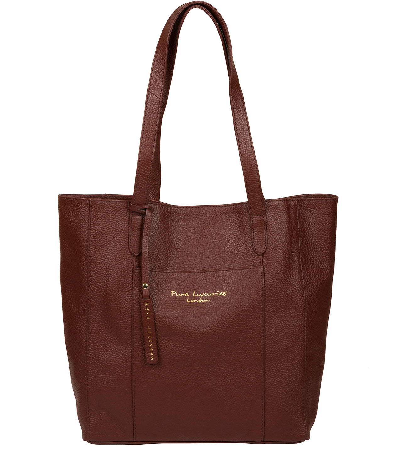 'Keisha' Cognac Leather Tote Bag Pure Luxuries London