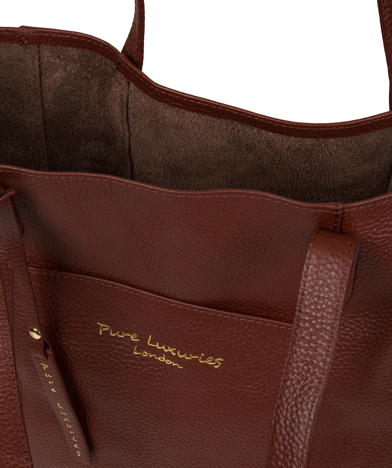 'Keisha' Cognac Leather Tote Bag Pure Luxuries London