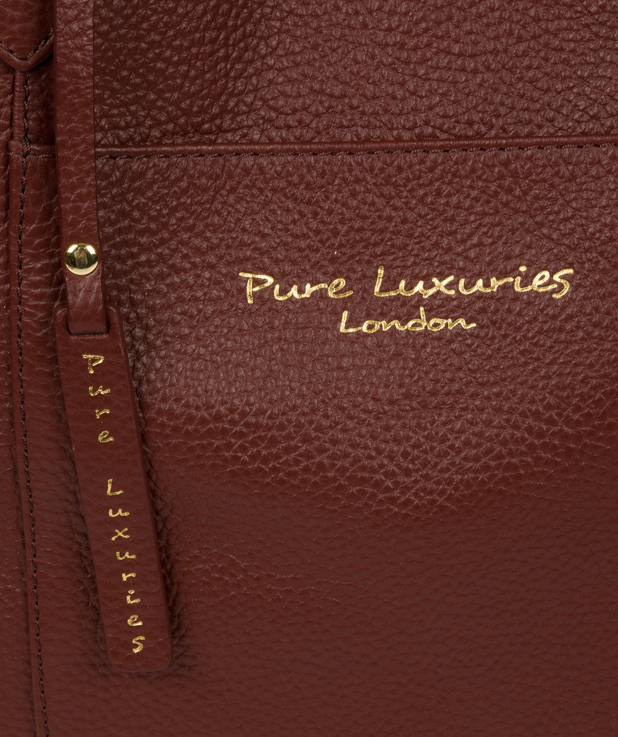 'Keisha' Cognac Leather Tote Bag Pure Luxuries London