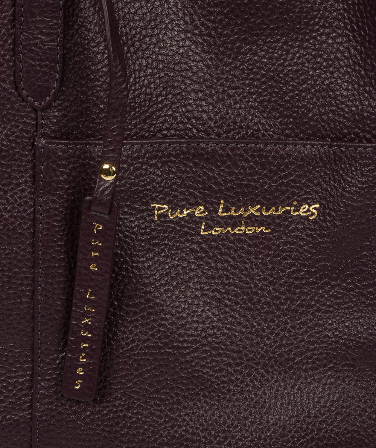 'Keisha' Plum Leather Tote Bag image 6