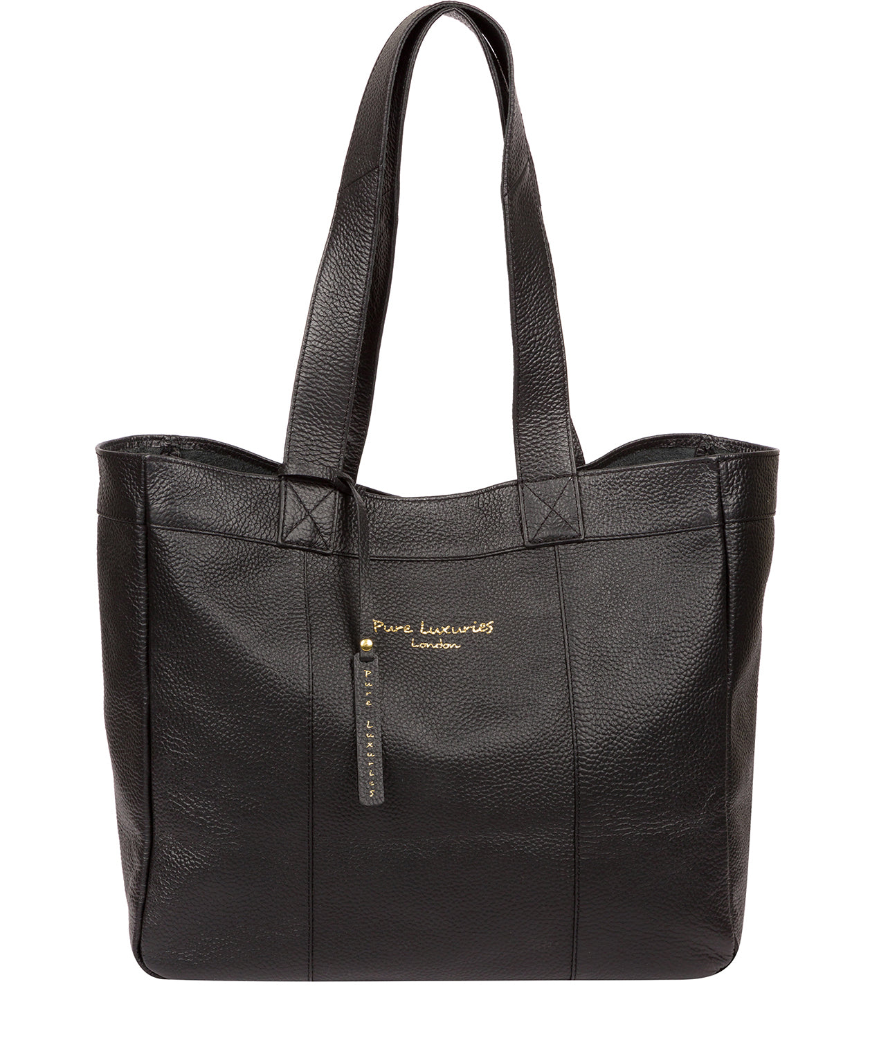 'Melissa' Black Leather Tote Bag image 1