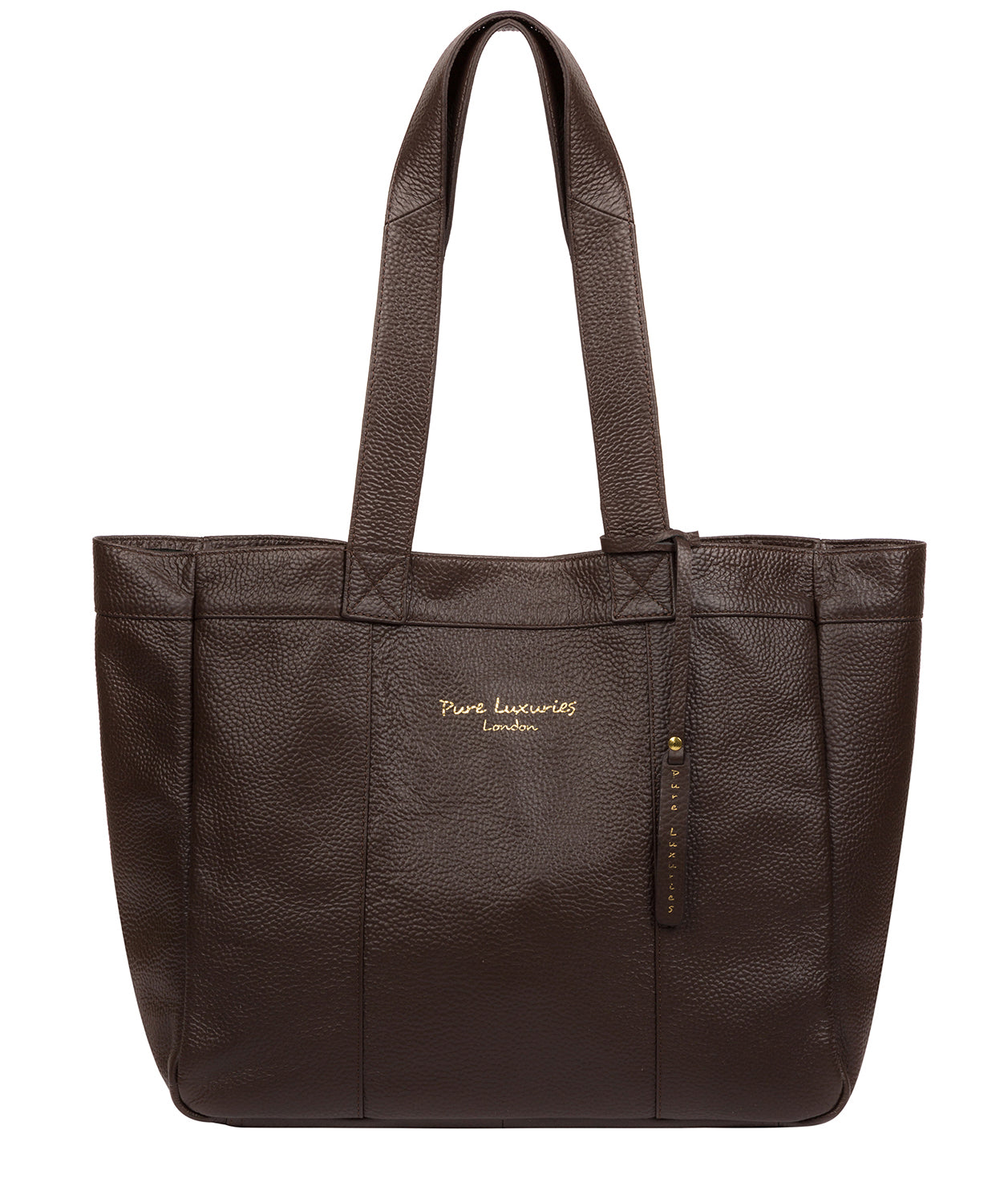 'Melissa' Chocolate Leather Tote Bag image 1