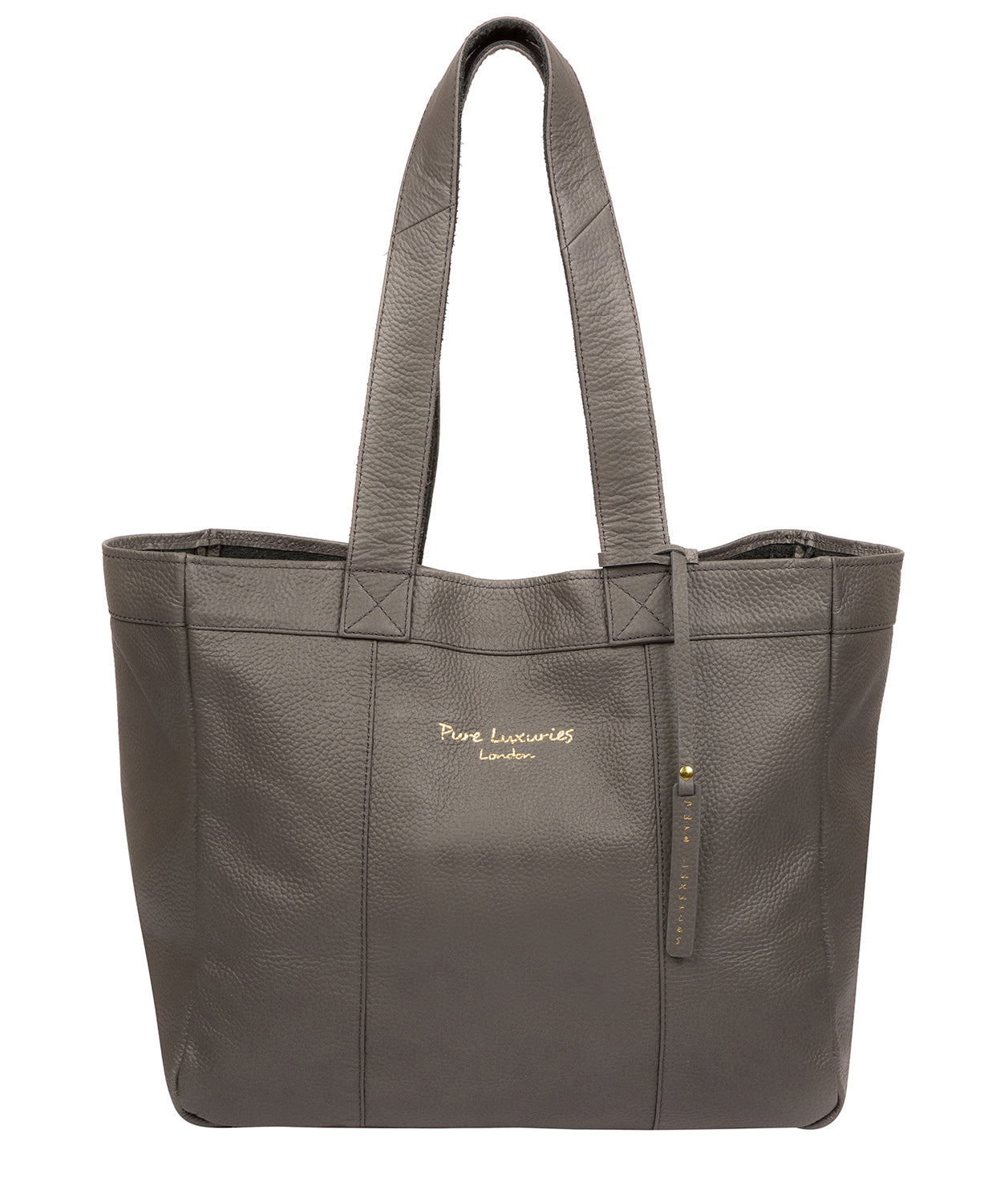 'Melissa' Grey Leather Tote Bag image 1