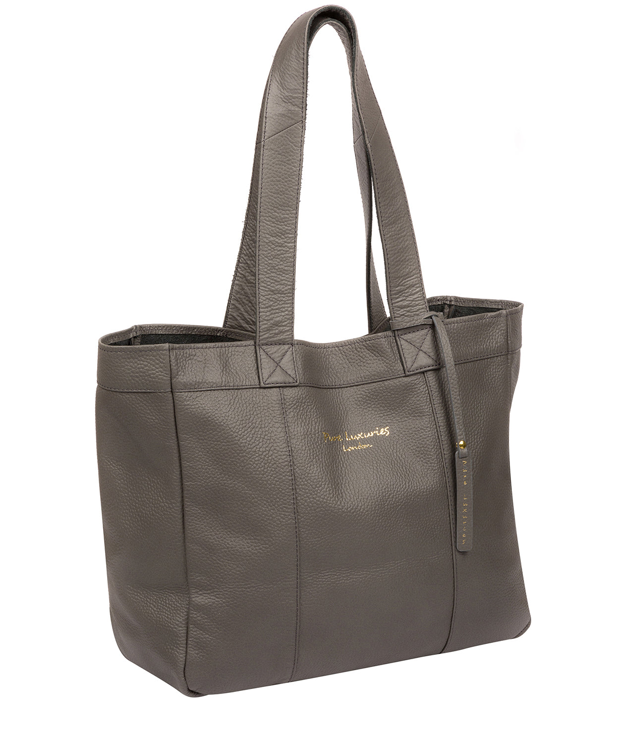'Melissa' Grey Leather Tote Bag image 5