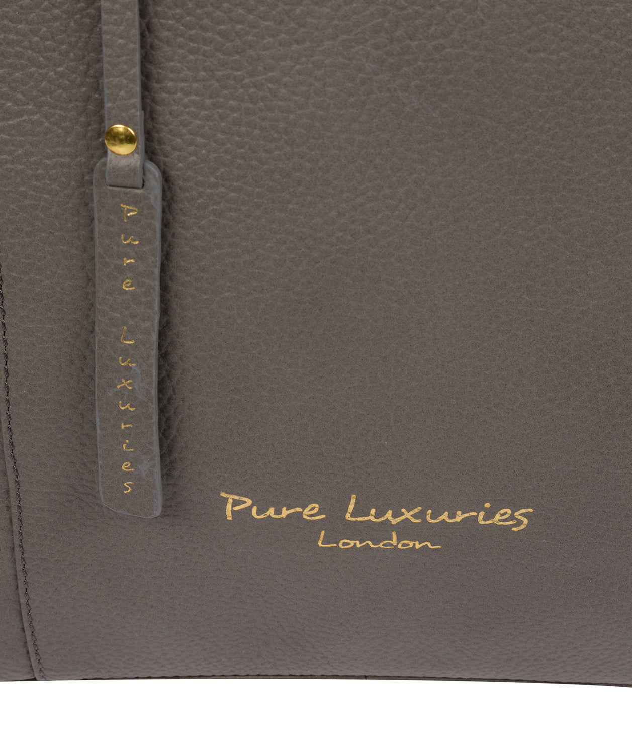 'Elsa' Grey Leather Tote Bag image 6