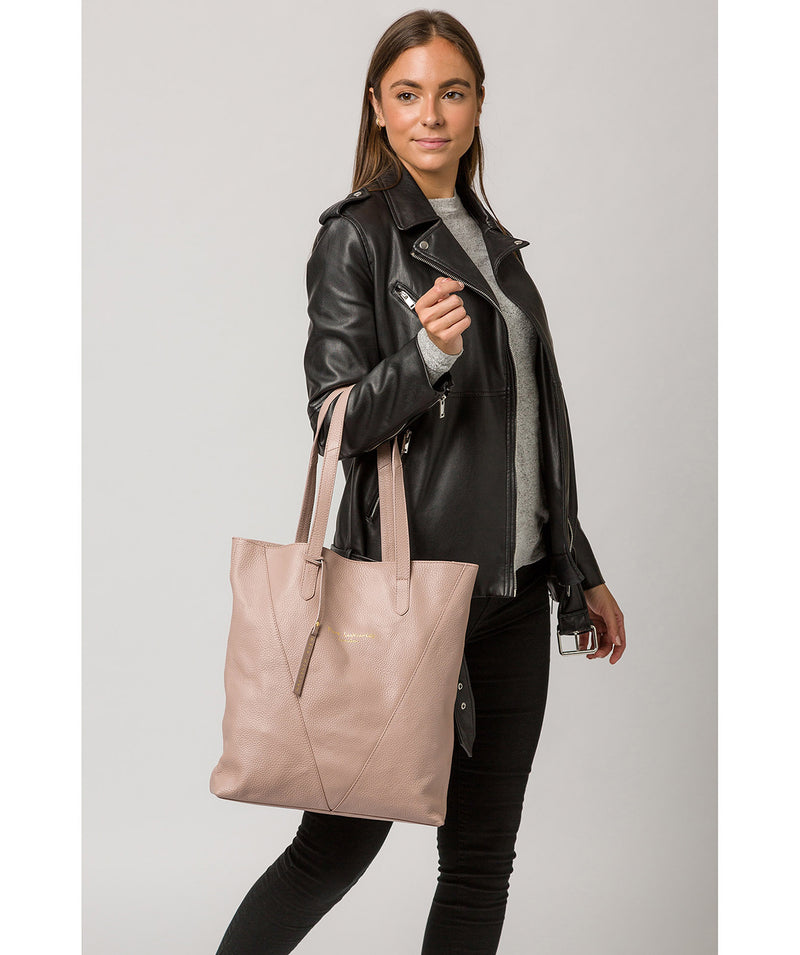 'Claudia' Blush Pink Leather Tote Bag Pure Luxuries London