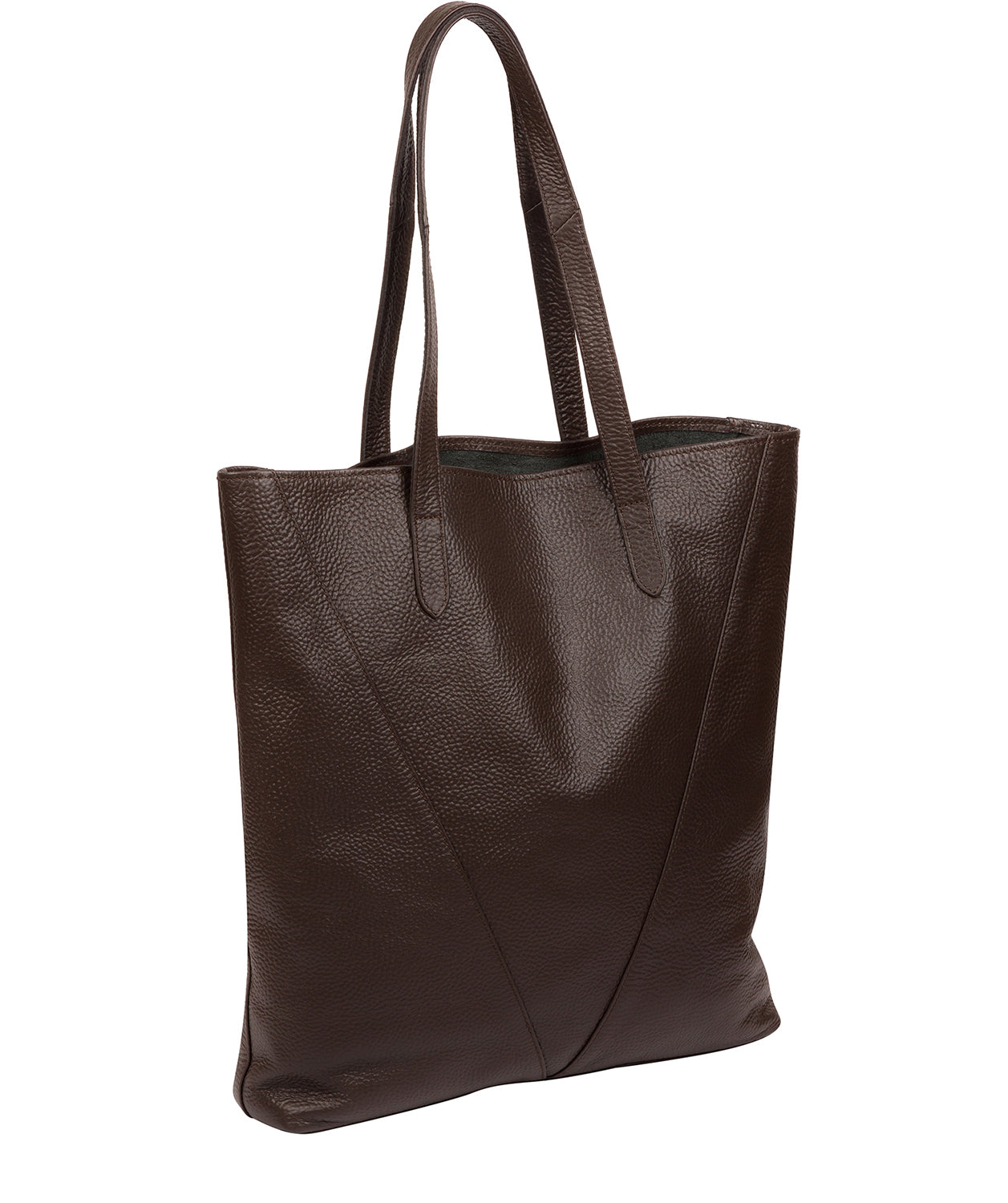 'Claudia' Chocolate Leather Tote Bag Pure Luxuries London