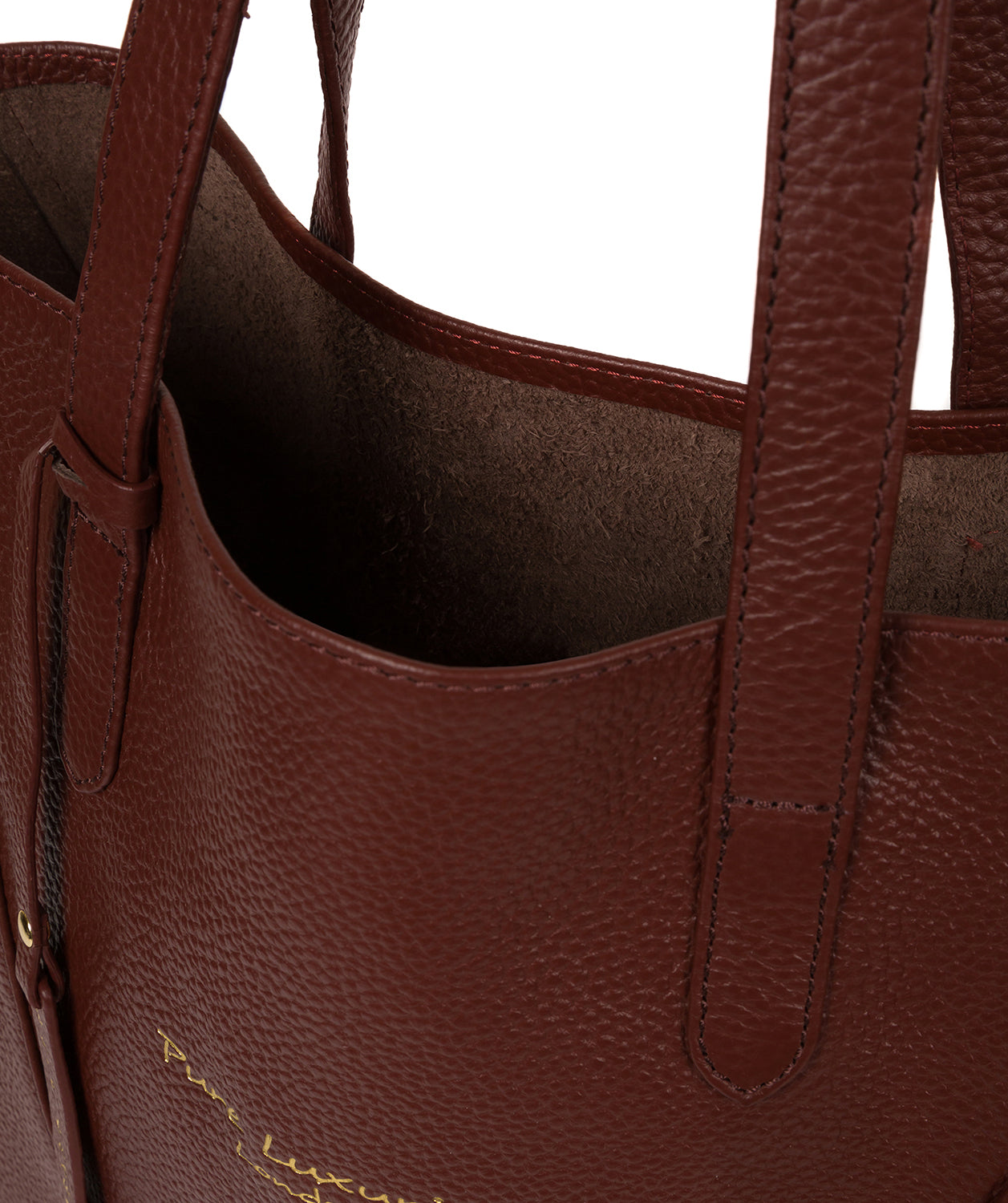 'Claudia' Cognac Leather Tote Bag Pure Luxuries London