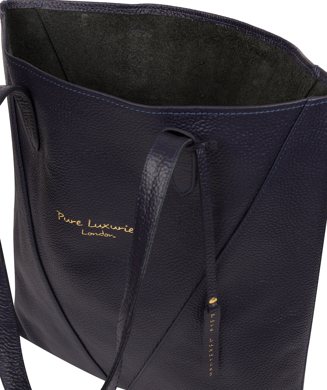 'Claudia' Ink Leather Tote Bag image 4