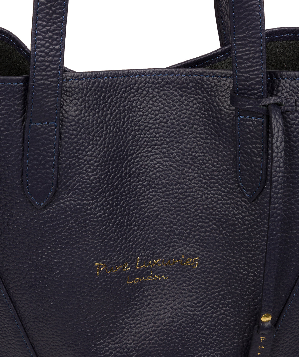 'Claudia' Ink Leather Tote Bag image 5