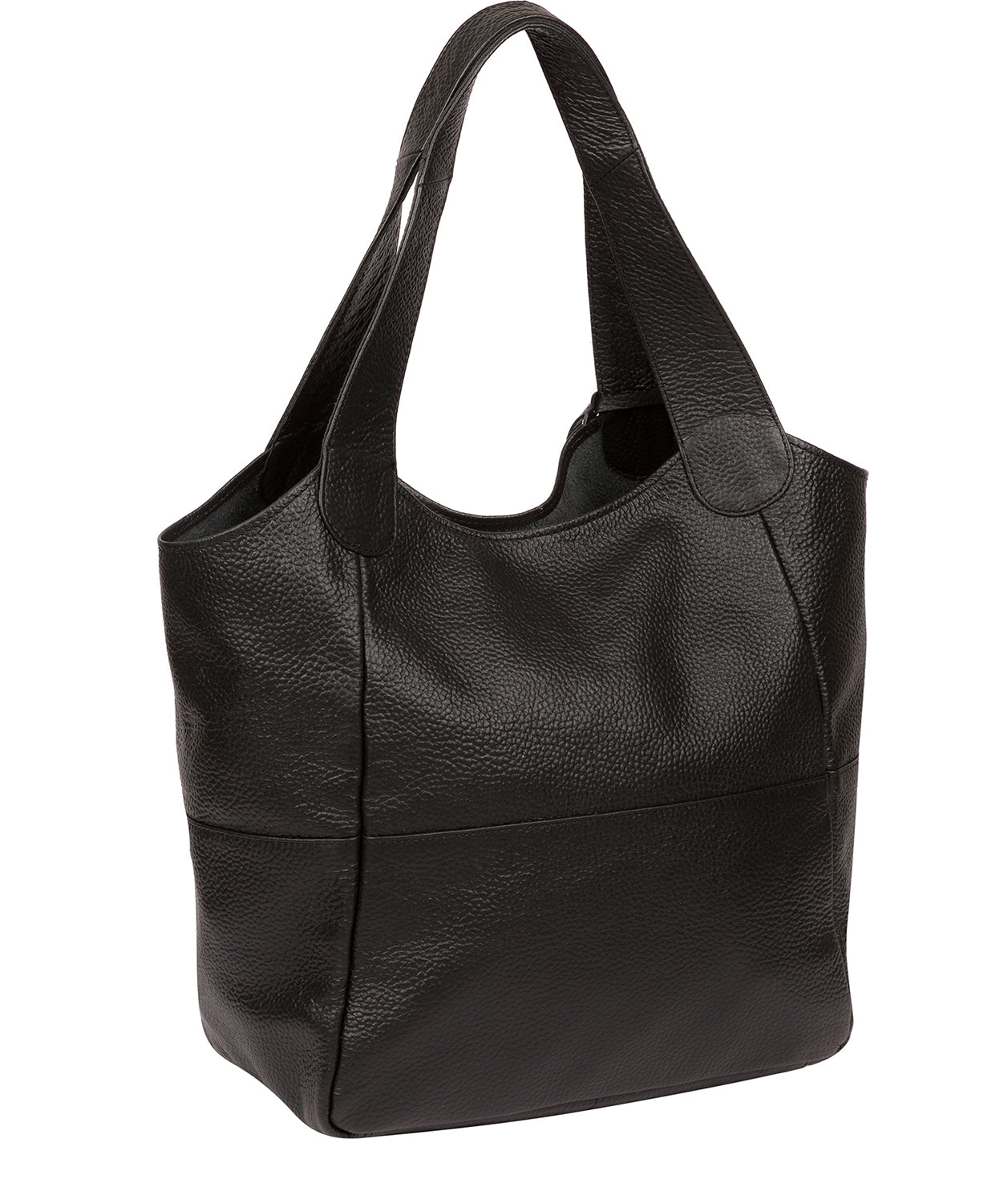 'Freer' Black Leather Tote Bag Pure Luxuries London