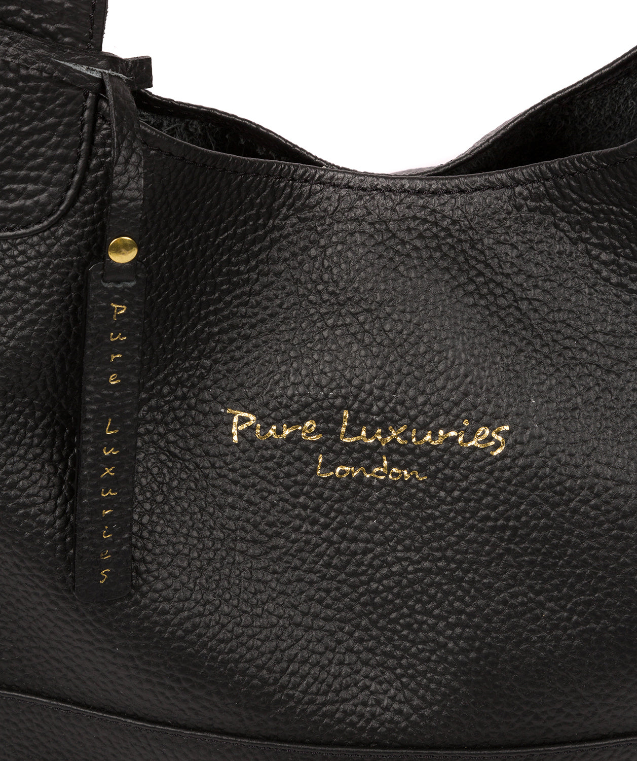 'Freer' Black Leather Tote Bag Pure Luxuries London