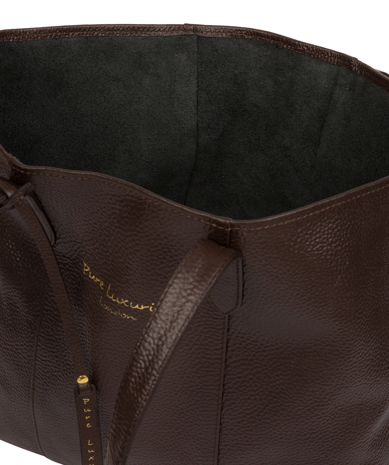 'Hedda' Chocolate Leather Tote Bag image 4